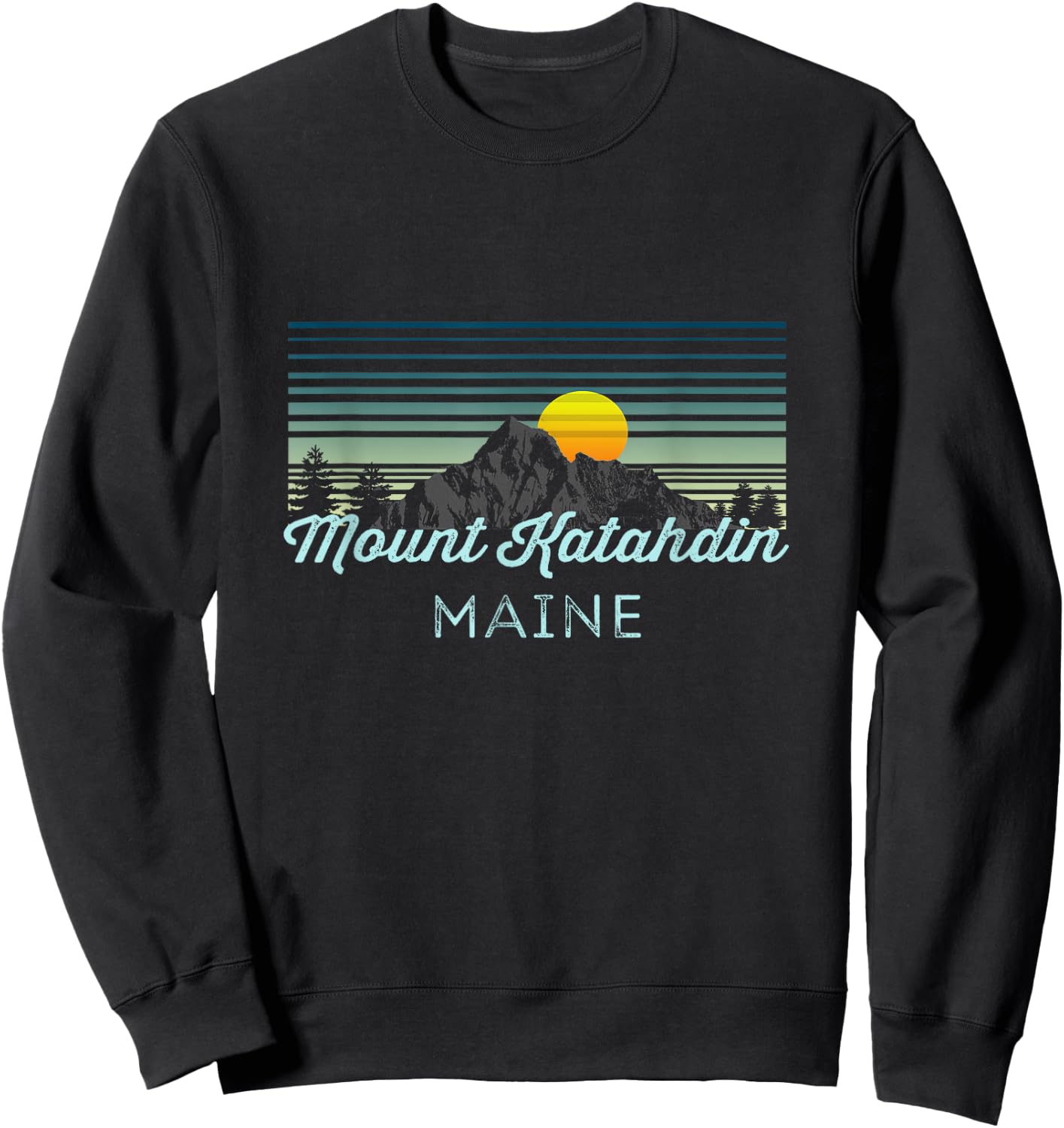Mount Katahdin Retro Clothes & Gear Mount Katahdin Souvenir Sweatshirt - Sweatshirt | Black