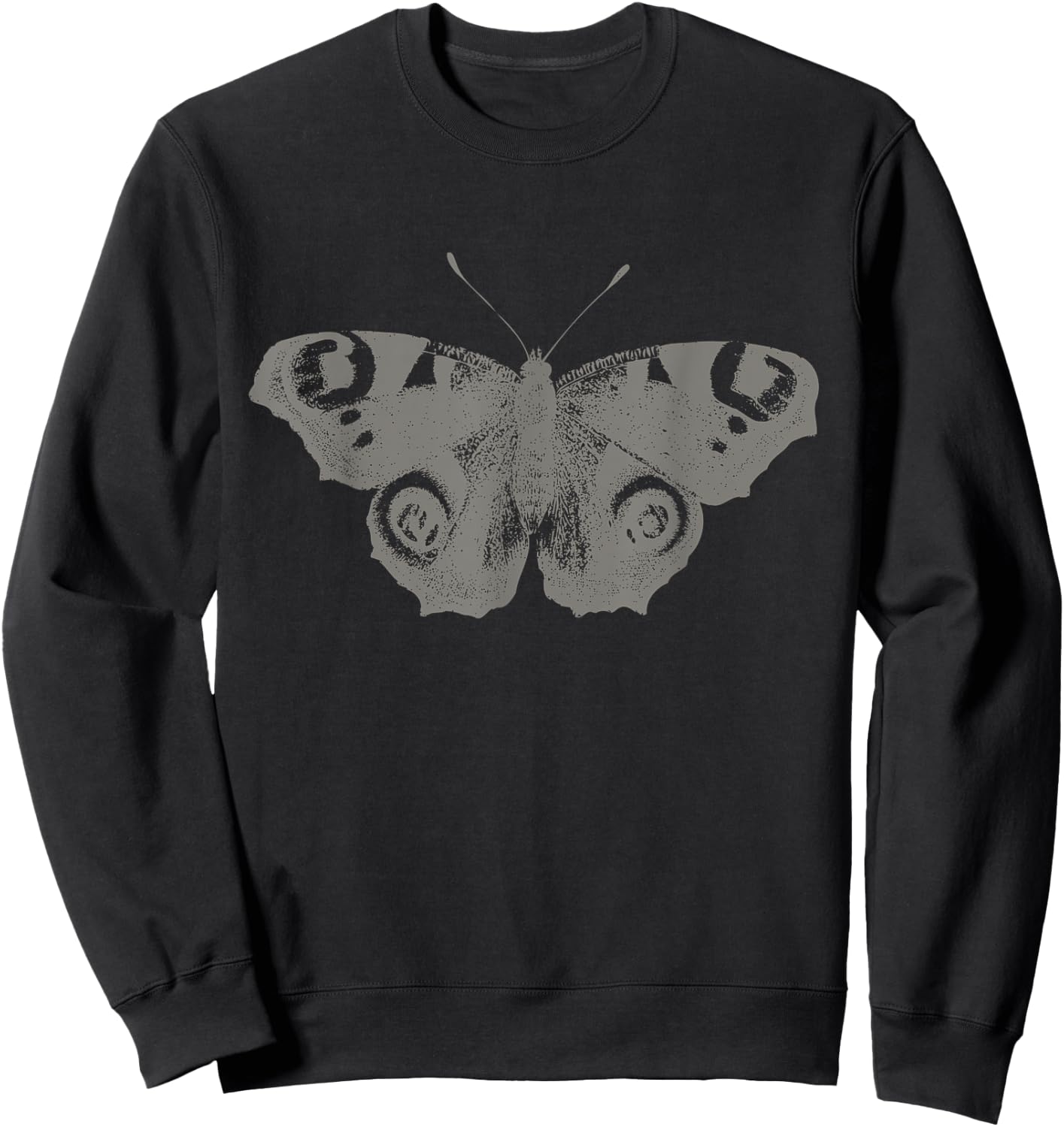 Vintage Butterfly Graphic Sweatshirt - Sweatshirt | Black