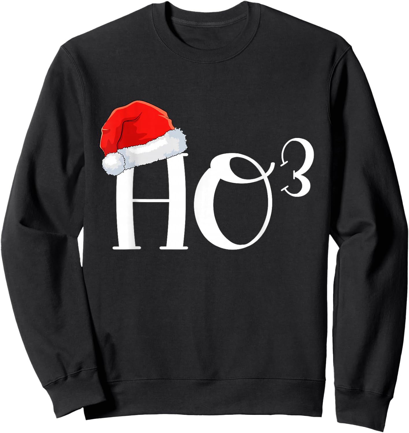 Funny Santa Ho Ho Ho To The Third Power Math Lover Christmas Sweatshirt - Sweatshirt | Black