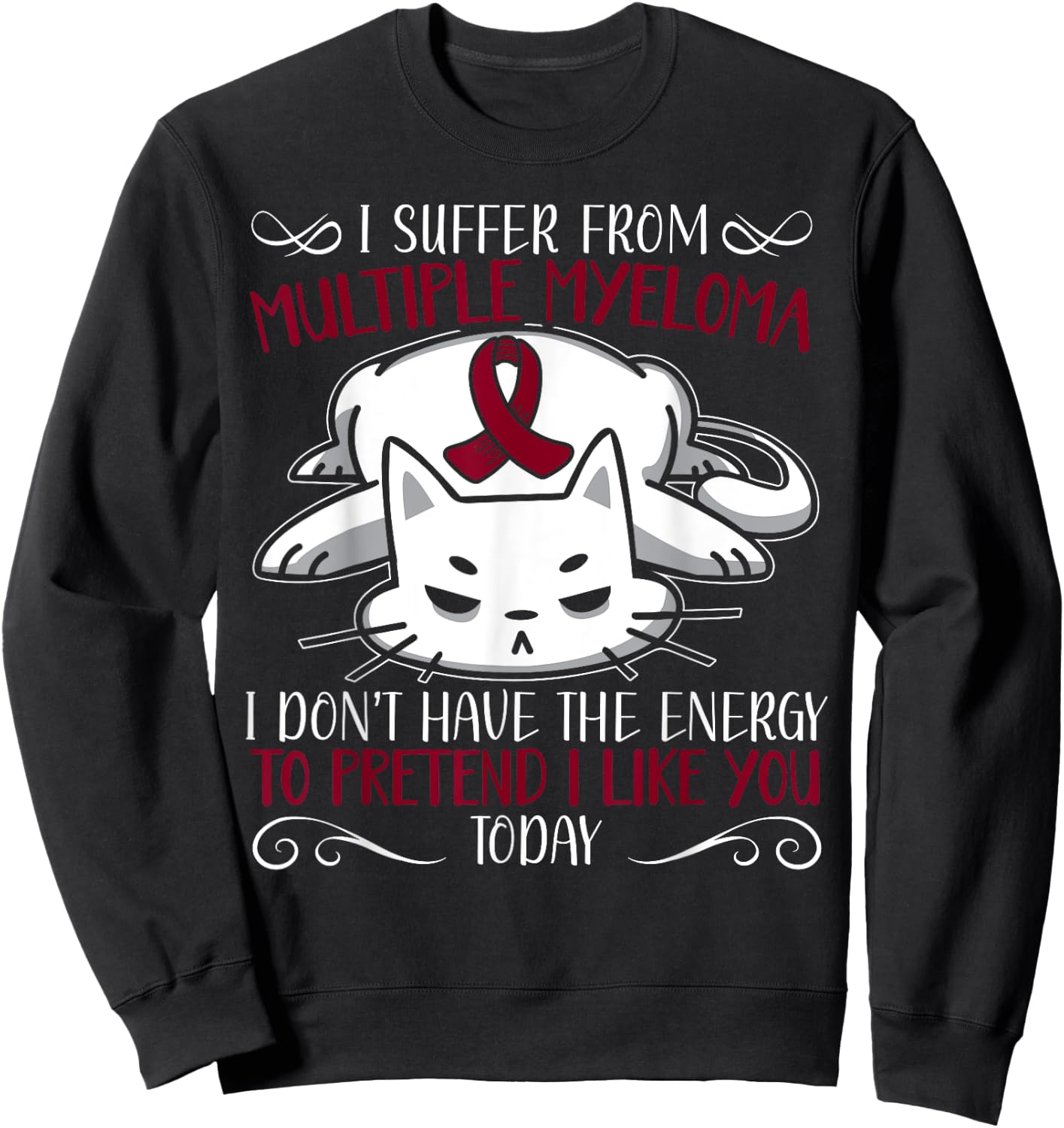 Multiple Myeloma Warrior Myeloma Cancer Awareness Sweatshirt - Sweatshirt | Black