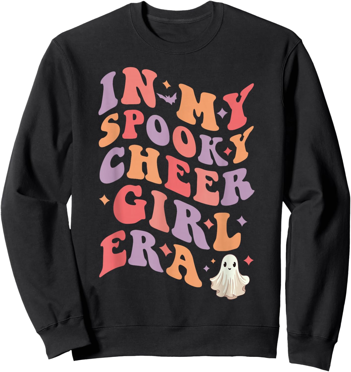 in My Spooky Cheer Girl Era Cheerleader Girl Woman Halloween Sweatshirt - Sweatshirt | Black