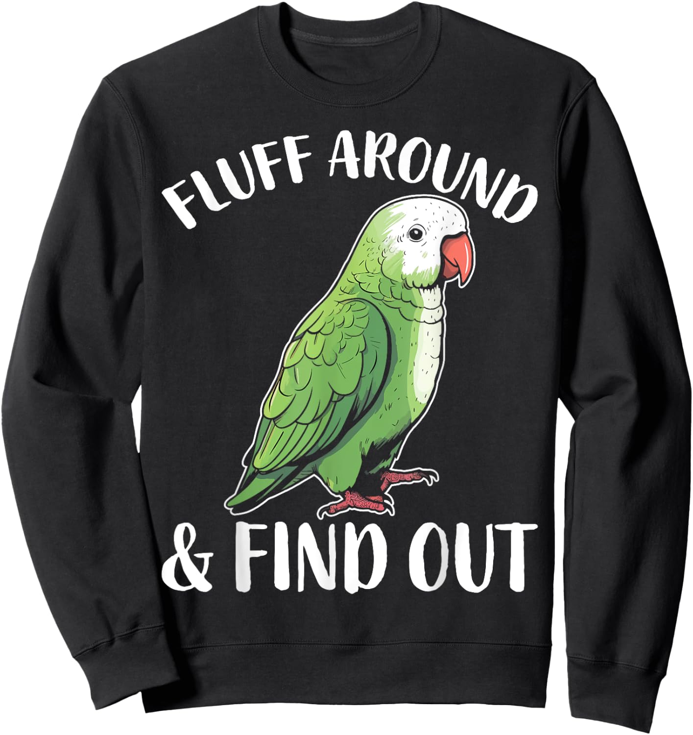 Funny Quaker Parrot Sweatshirt - Sweatshirt | Black