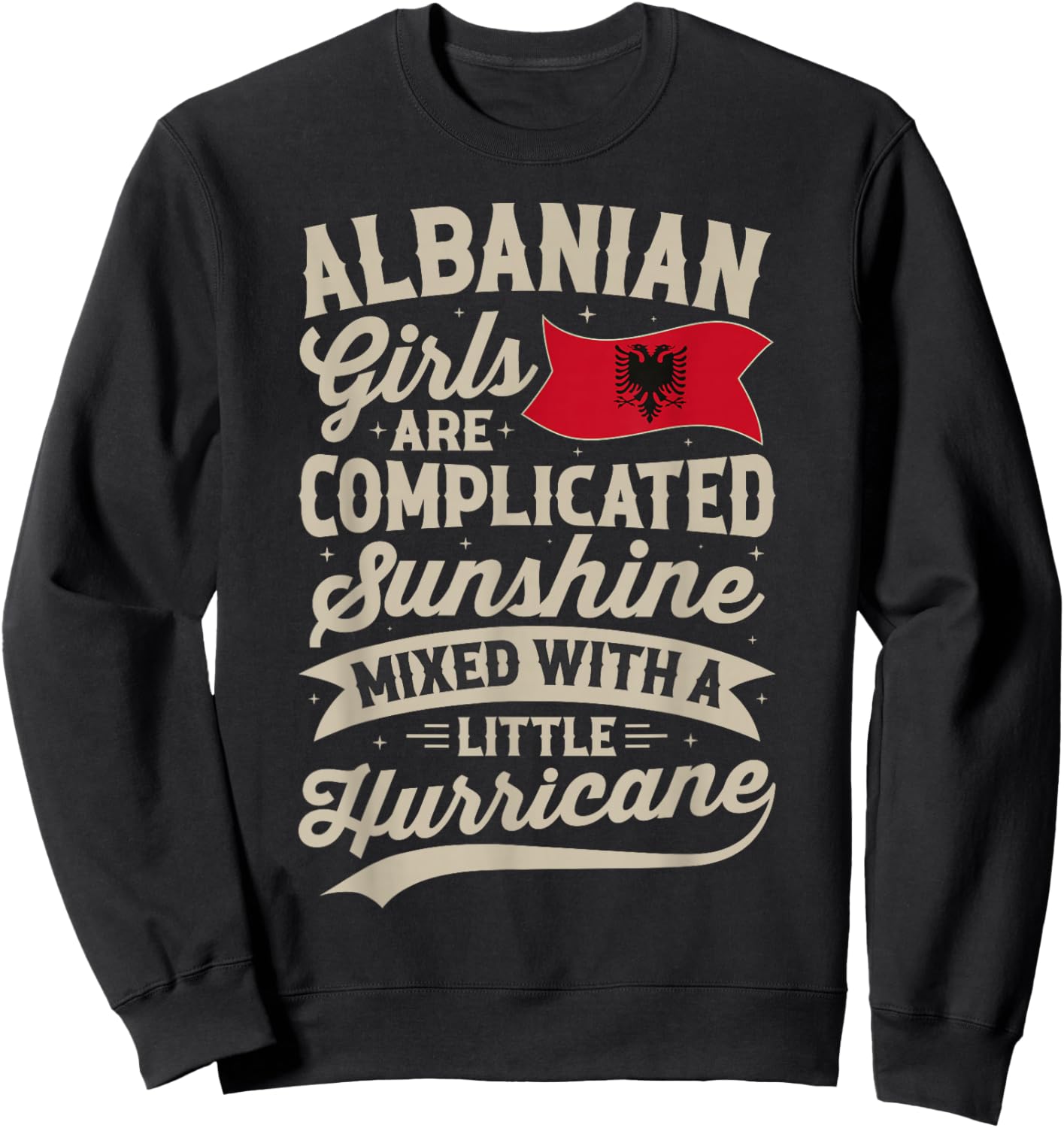 Albanian Girls Funny Albania Women Sweatshirt - Sweatshirt | Black
