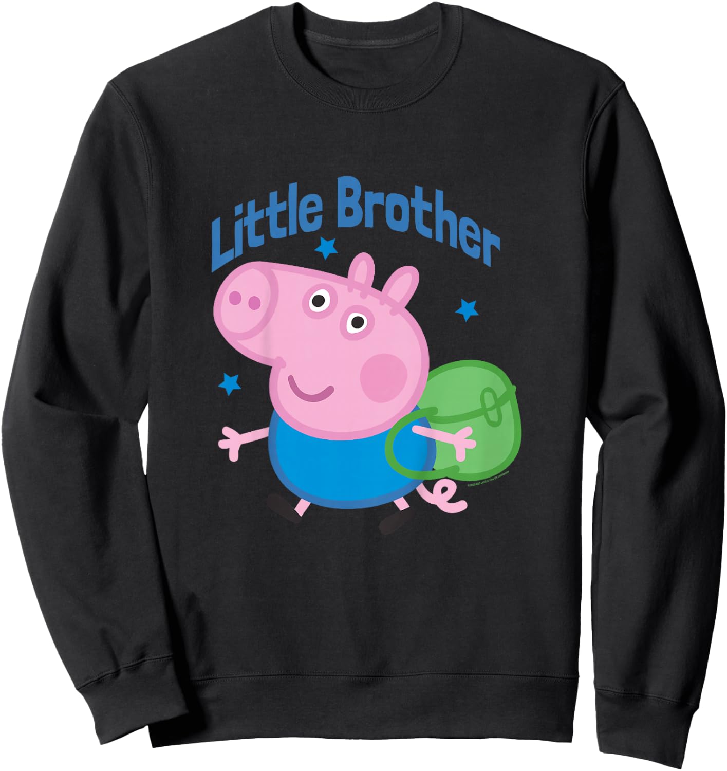 Kids Peppa Pig George Pig Little Brother Backpack Sweatshirt - Sweatshirt | Black