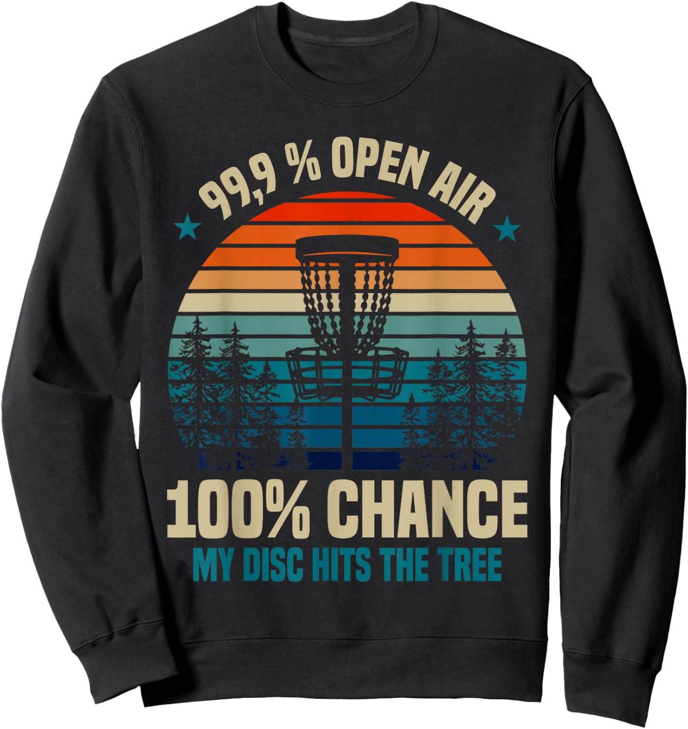 Vintage Disc Golf Women -Adults Disc Golf Black Small Sweatshirt - Sweatshirt | Black