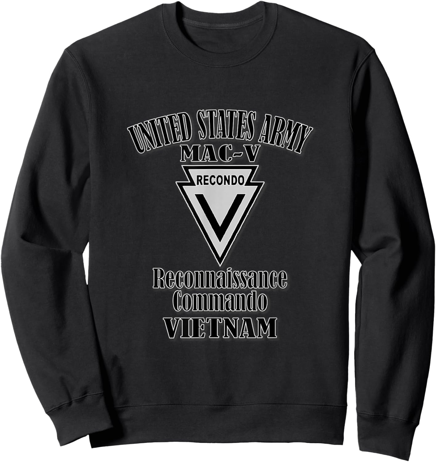 MAC-V Recondo (Front Design) Sweatshirt - Sweatshirt | Black