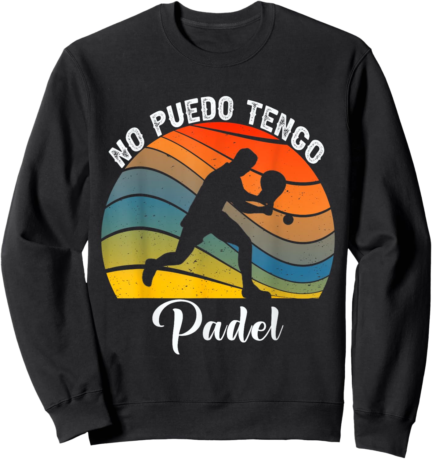 No Puedo Tengo Padel Vintage I can't have Padel Tennis Sweatshirt - Sweatshirt | Black
