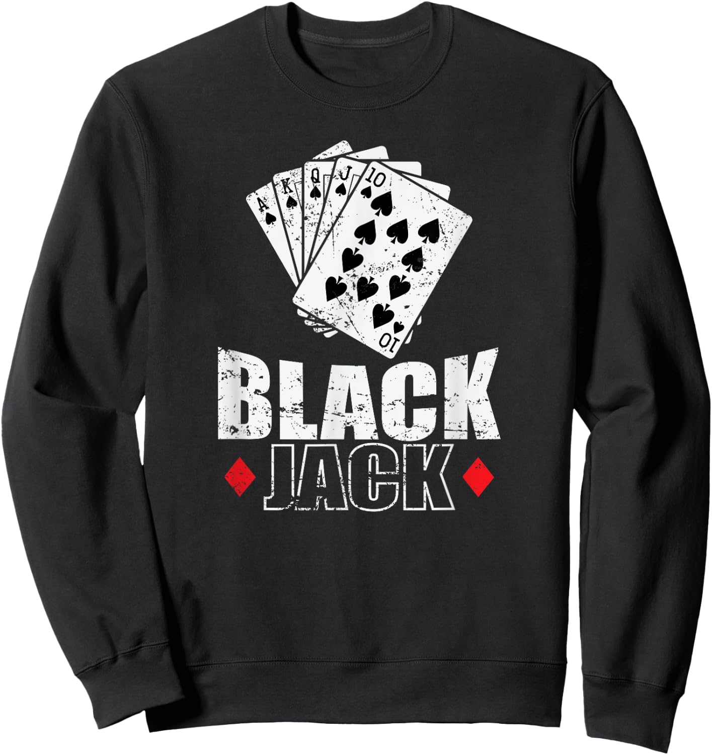 Blackjack America Card Game Casino Sweatshirt - Sweatshirt | Black