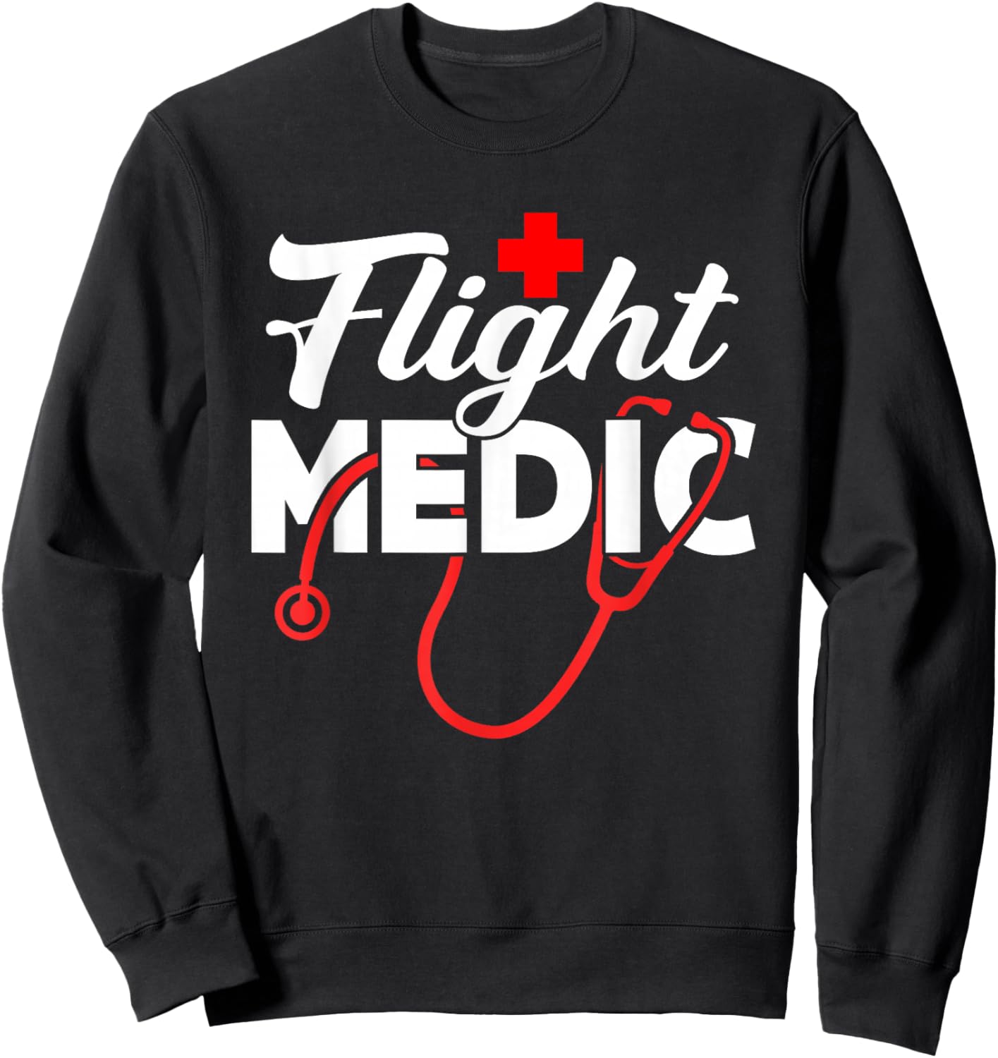 Flight Medic Job Nurse Team Sweatshirt - Sweatshirt | Black