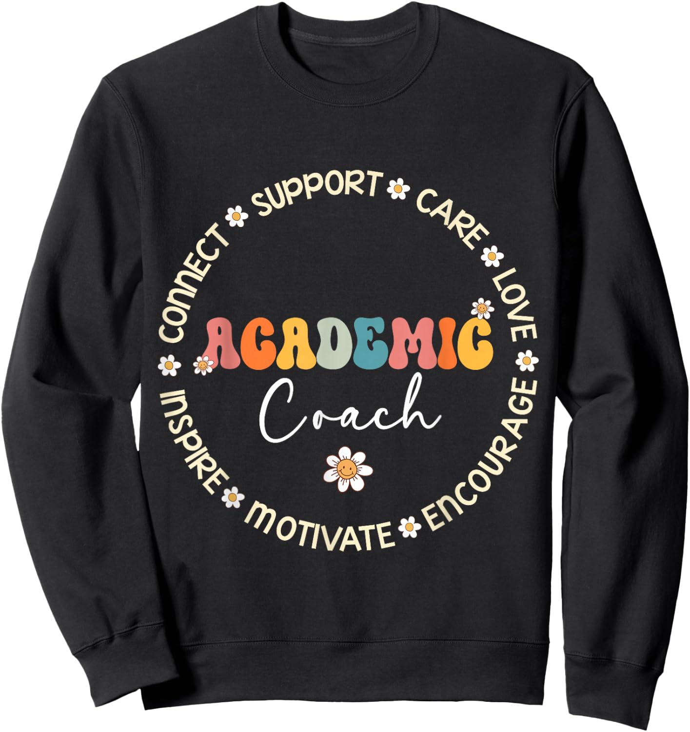 Cute Academic Coach Squad Appreciation Week back to school Sweatshirt - Sweatshirt | Black