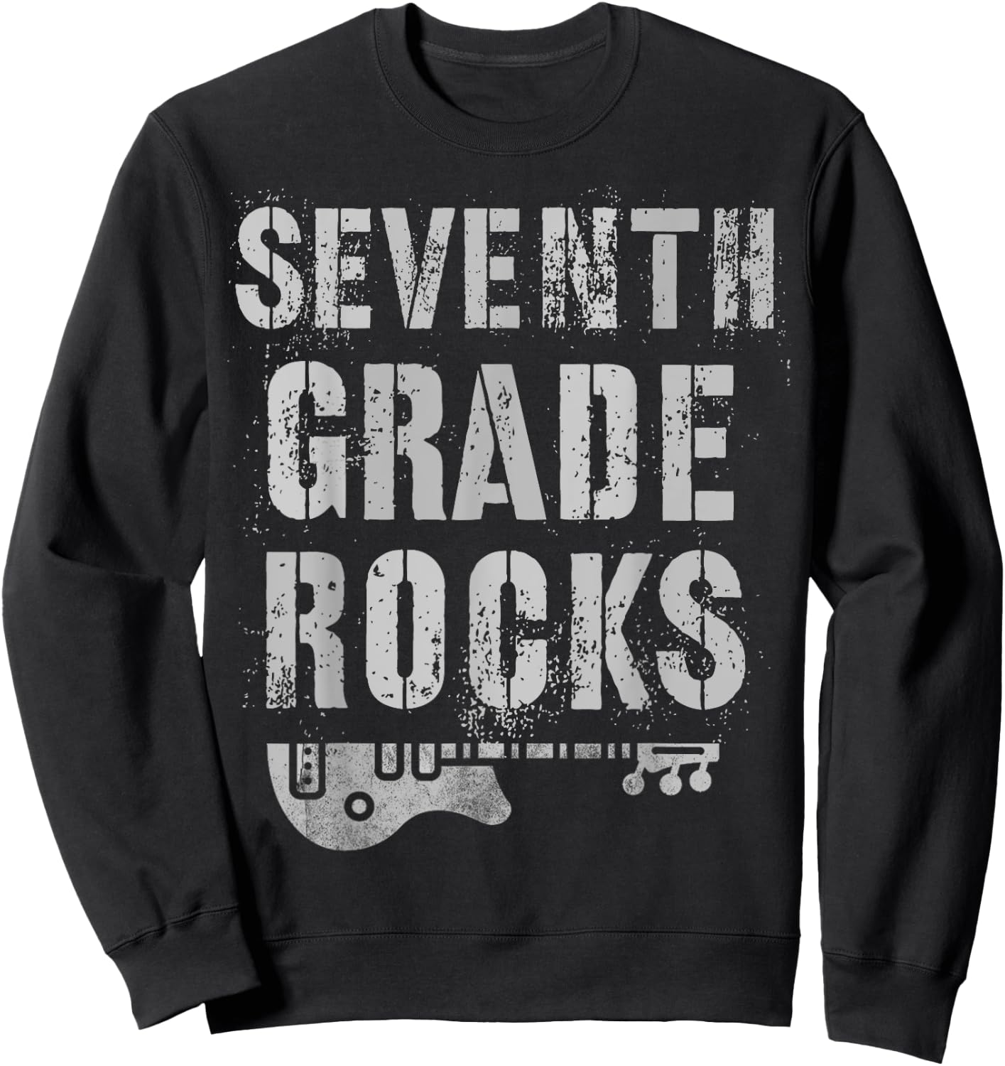 7th GRADE ROCKS Test Teacher Seventh Gr Rockstar Is My Jam Women Kids Sweatshirt - Sweatshirt | Black