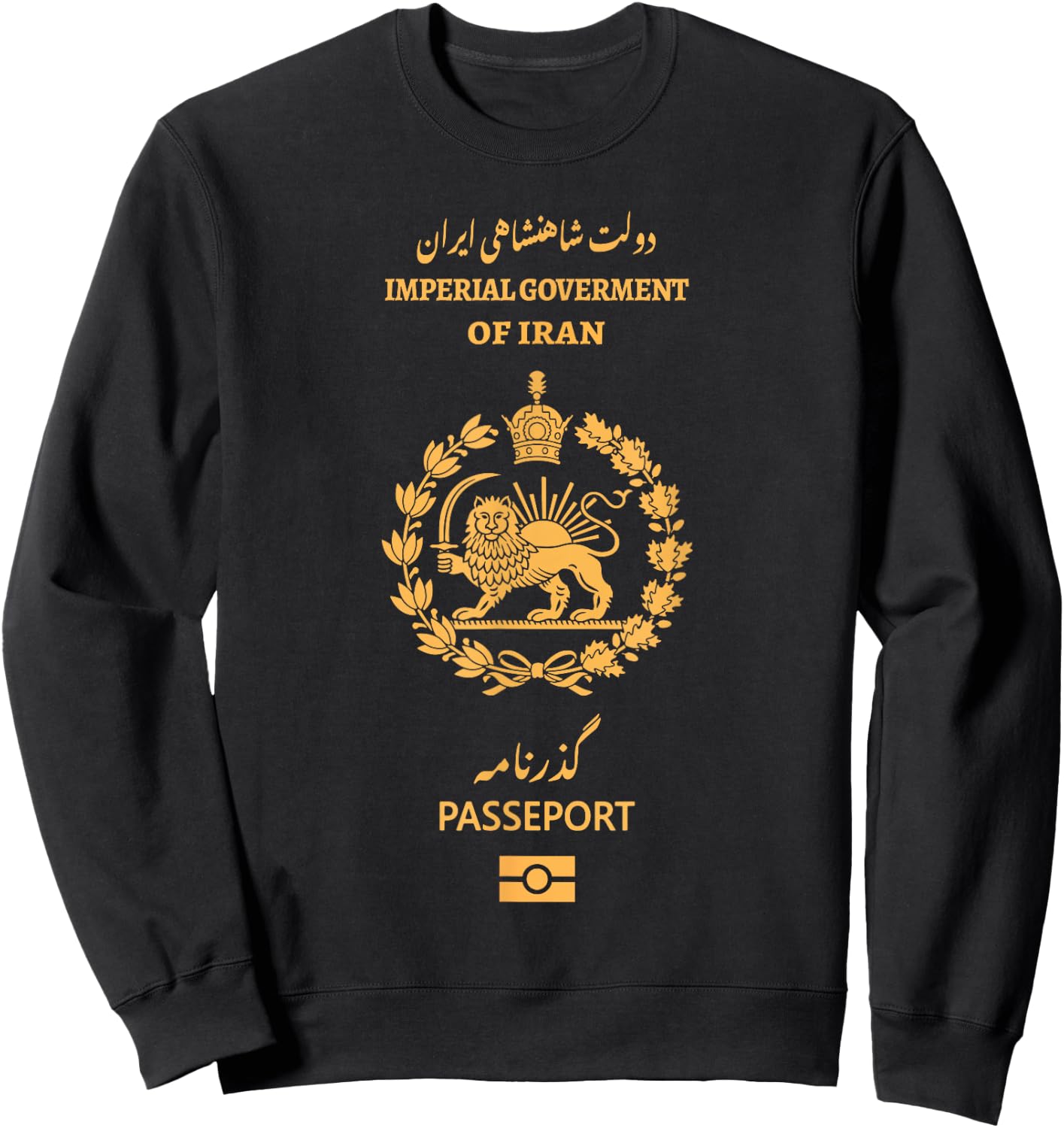 Iran,Iran Lion Sun passport,Persian,Iran flag. Sweatshirt - Sweatshirt | Black