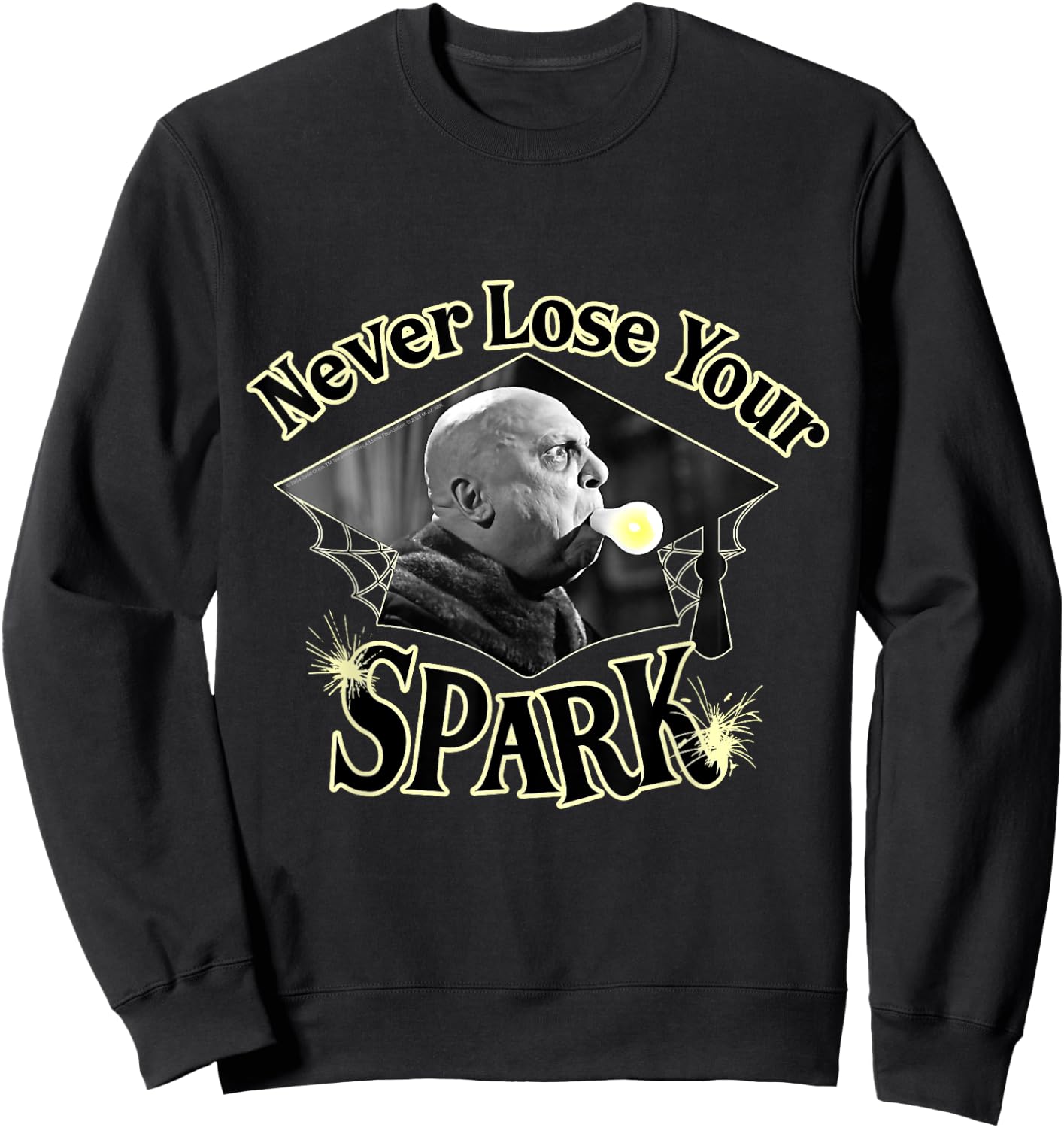 The Addams Family TV Series – Uncle Fester Graduation Spark Sweatshirt - Sweatshirt | Black