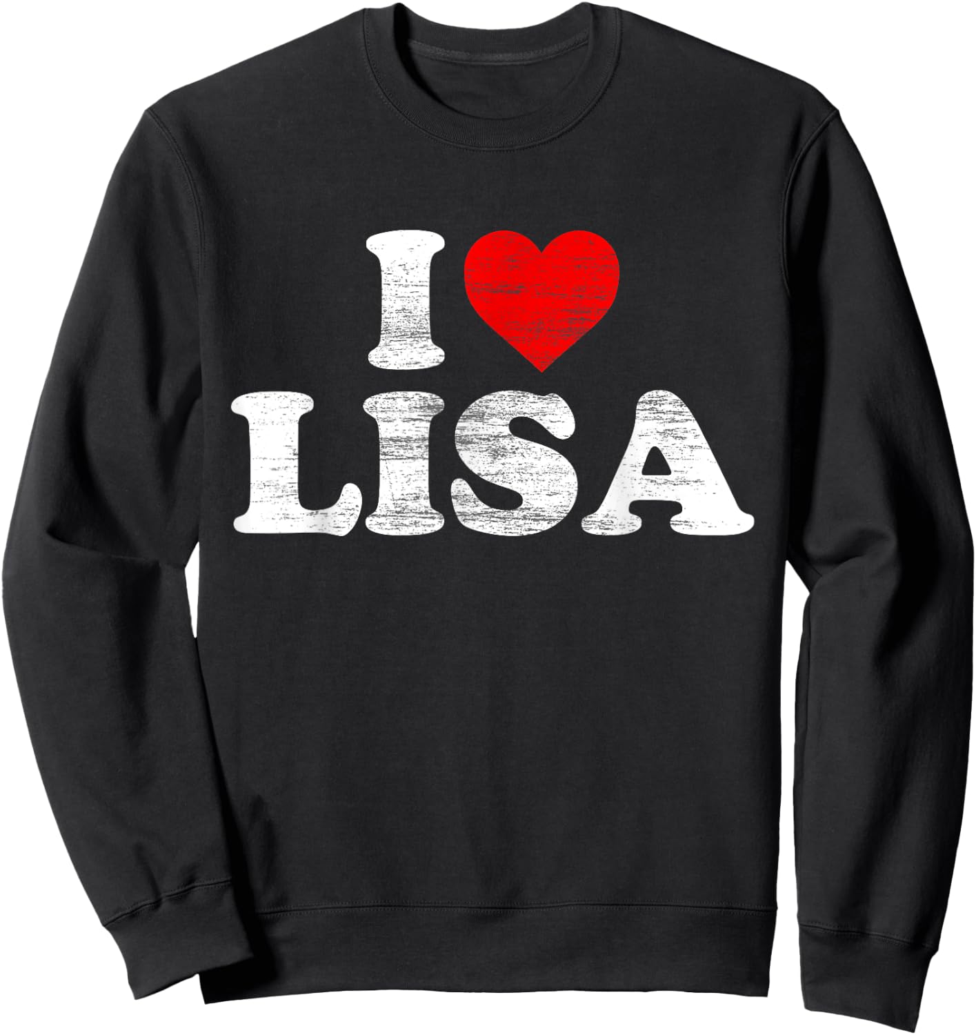 I Love Lisa Heart Sweatshirt - Sweatshirt | Black