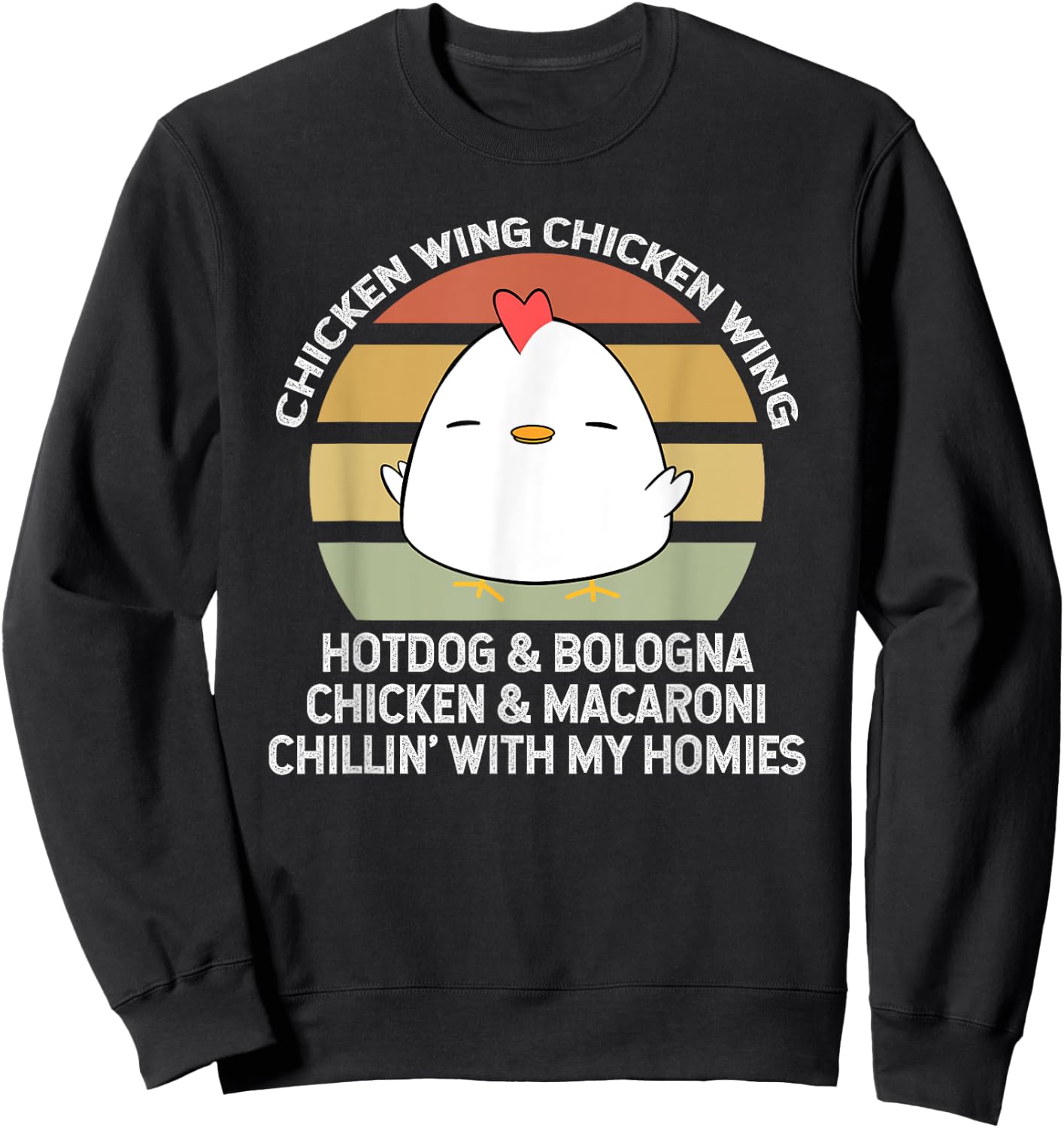 Chicken Wing Chicken Wing Hot Dog and Bologna Sweatshirt - Sweatshirt | Black