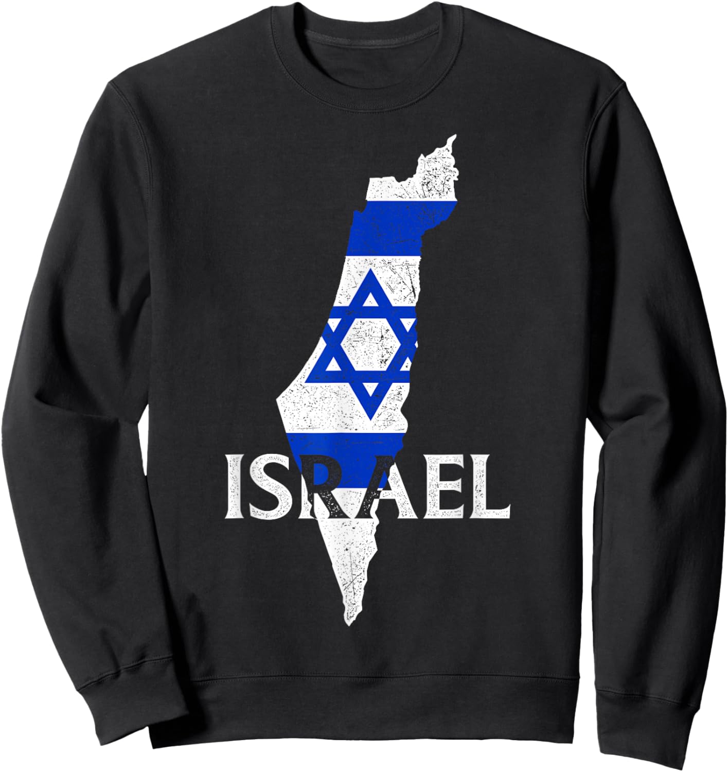 Israel Country Map Flag Proud Israeli Patriotic Sweatshirt - Sweatshirt | Black