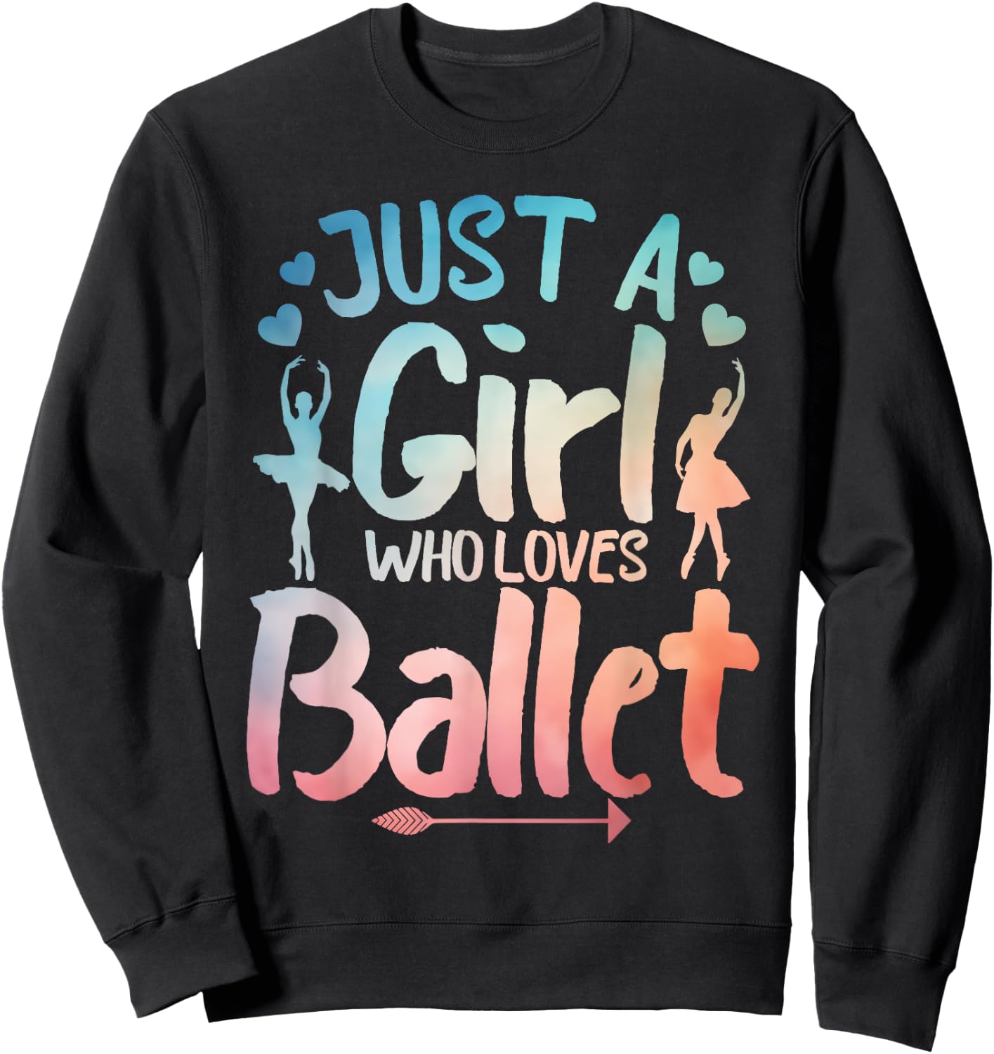 Funny Ballerina Design For Girls Women Ballet Dance Lovers Sweatshirt - Sweatshirt | Black