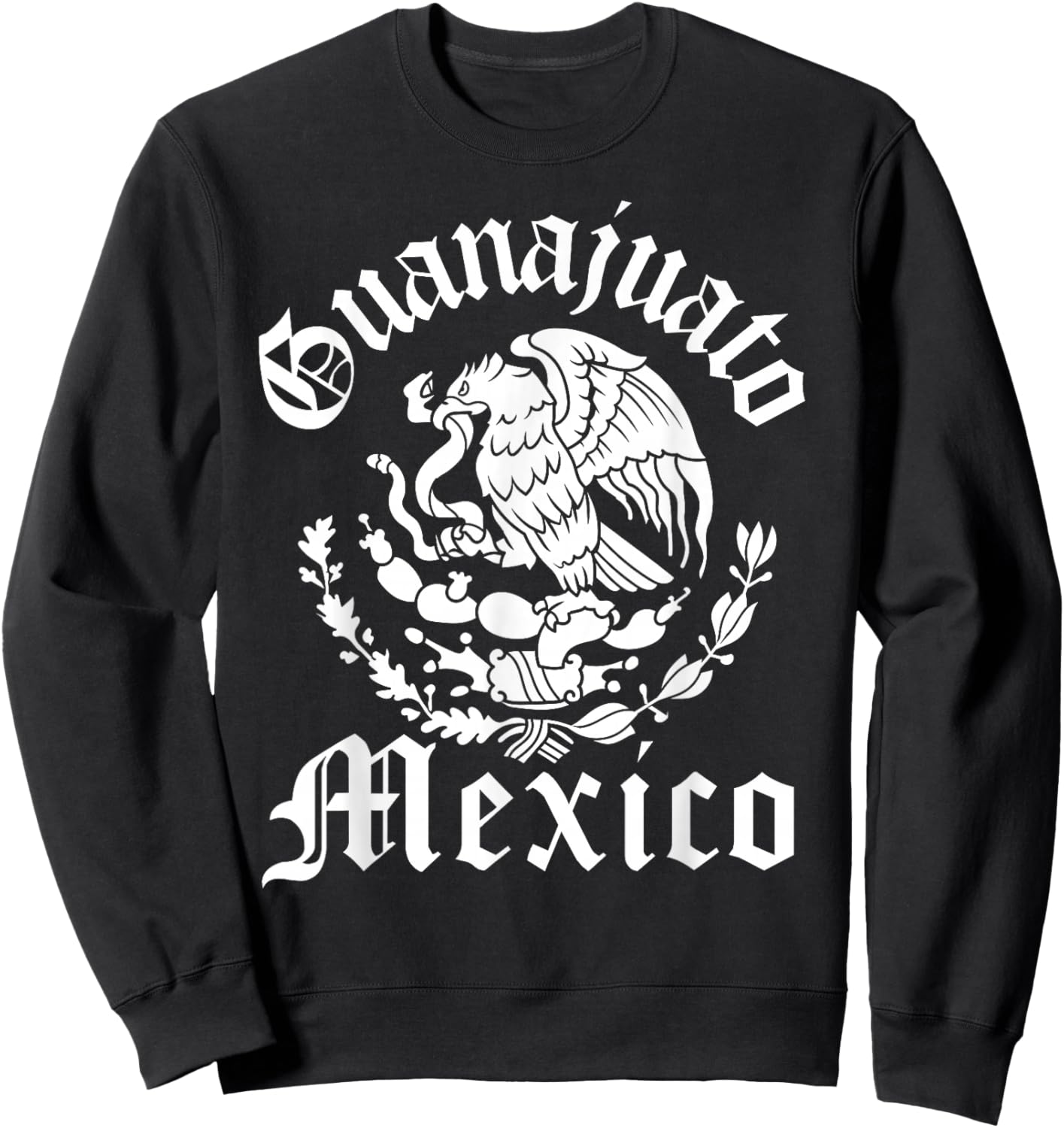 Guanajuato with Mexican Emblem Guanajuato Sweatshirt - Sweatshirt | Black
