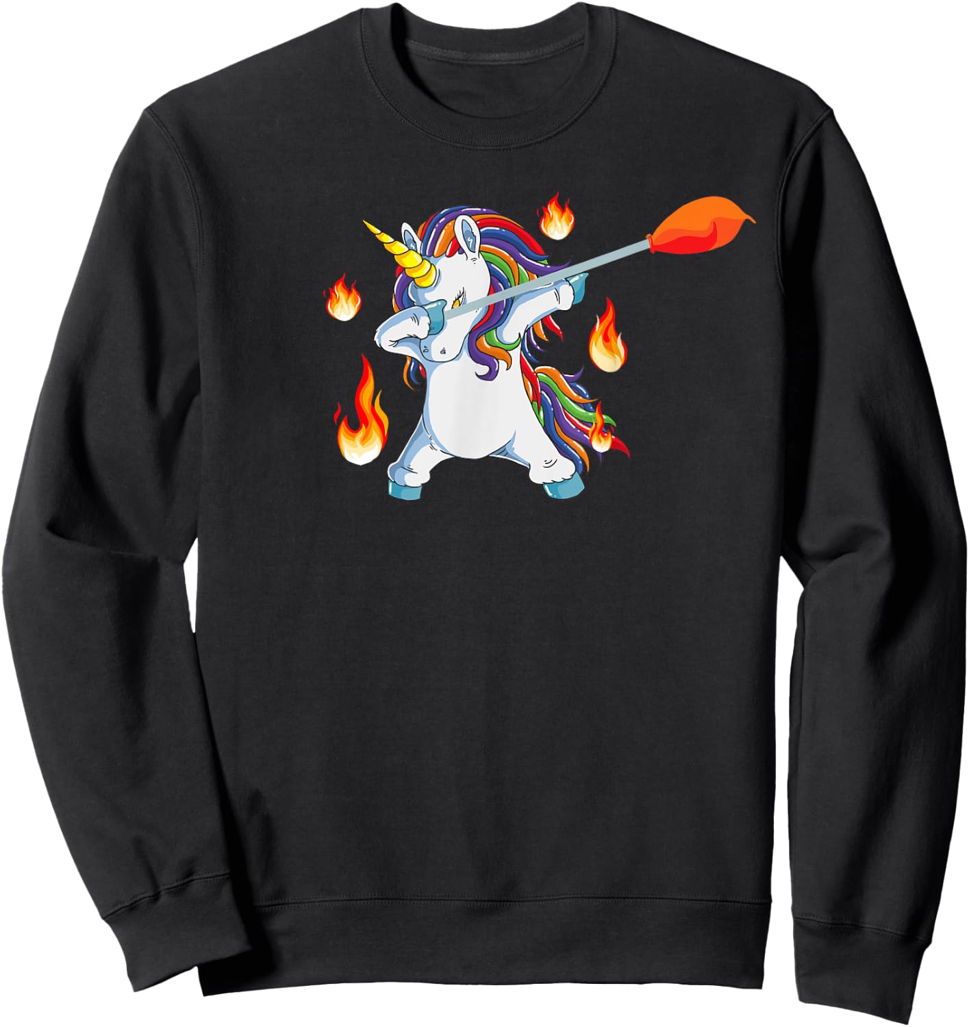 Glassblowing Lover Dabbing Unicorn Glassworker Glassblower Sweatshirt - Sweatshirt | Black