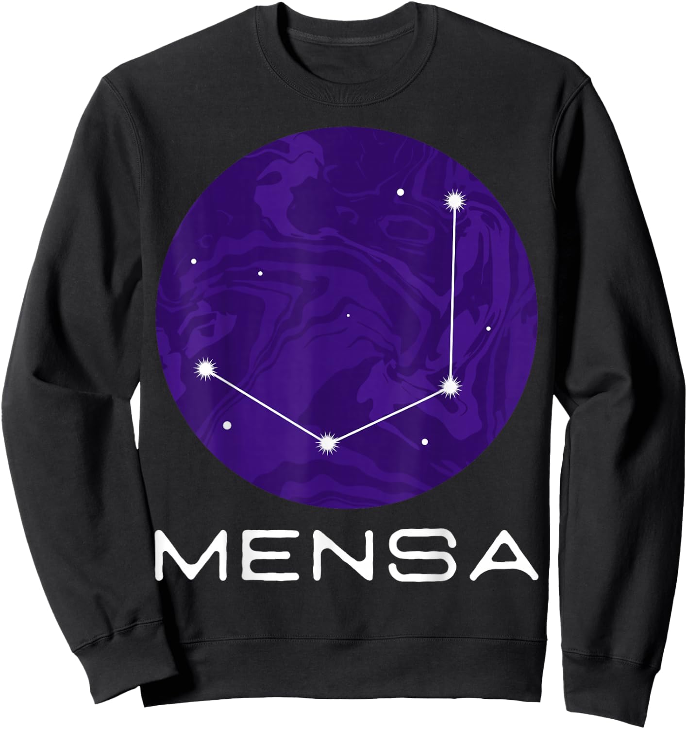 Mensa Constellation Galaxies Astrology Horoscope Sweatshirt - Sweatshirt | Black