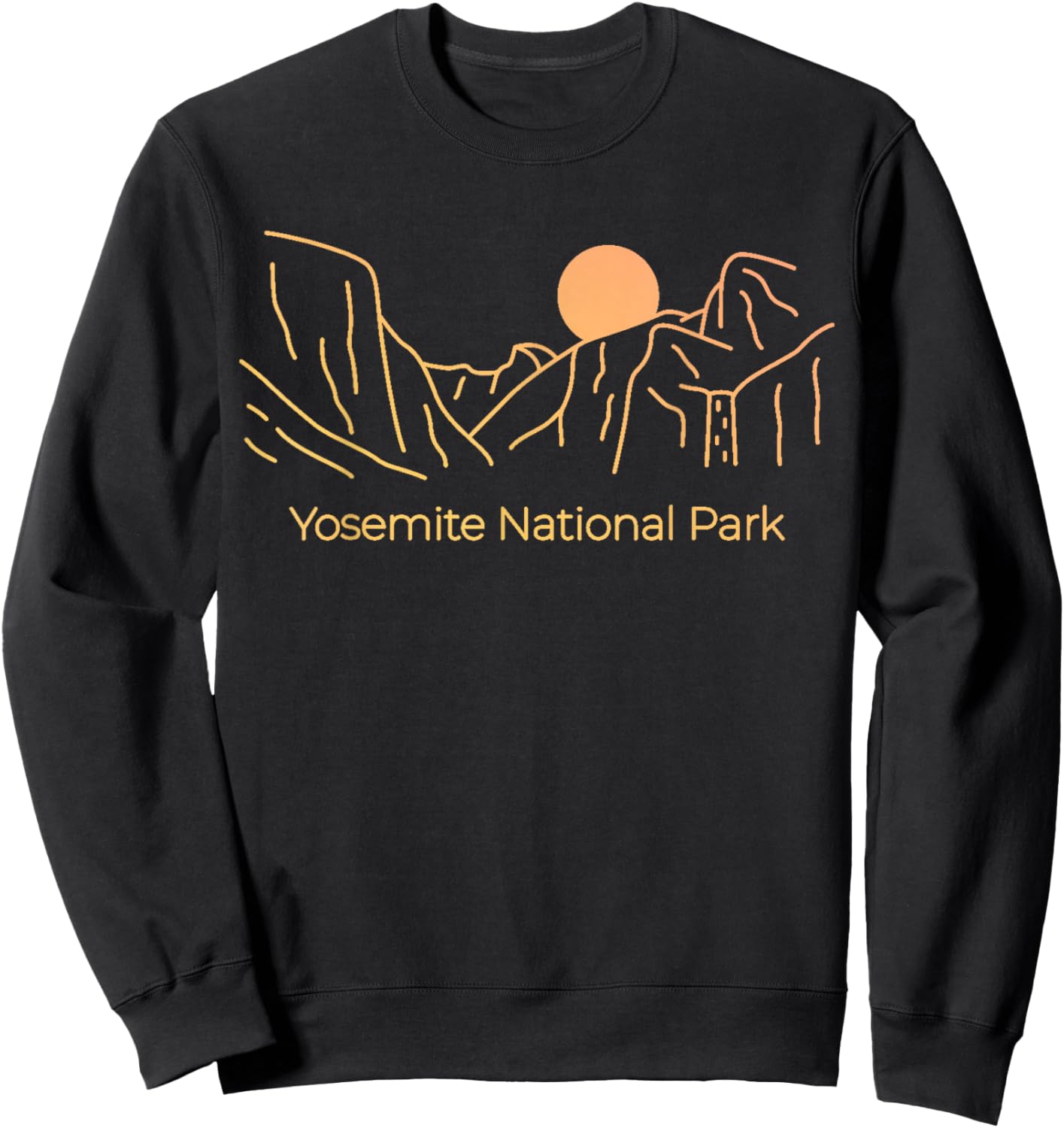 Yosemite National Park - Skyline Throwback Design - Classic Sweatshirt - Sweatshirt | Black