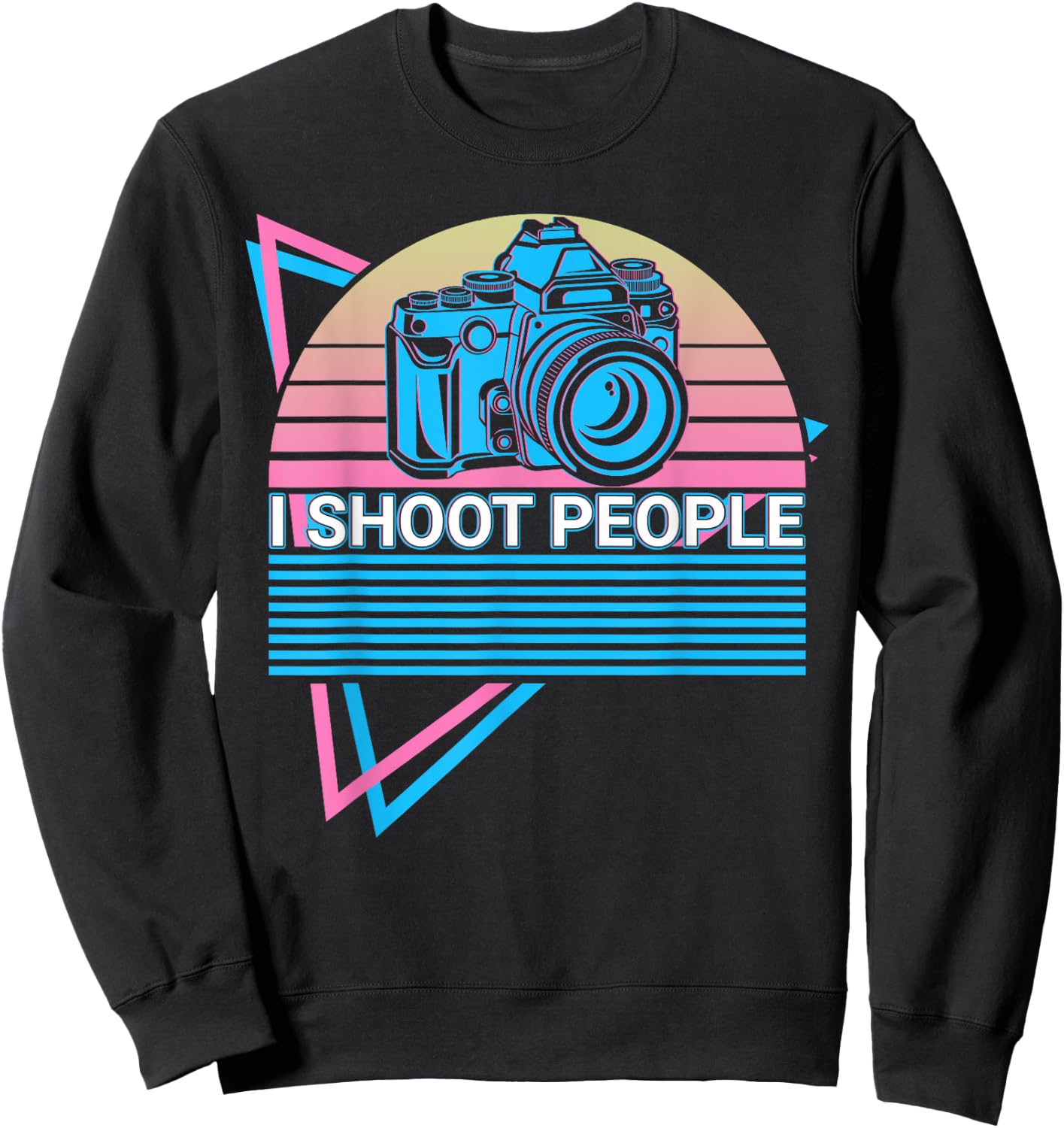 Camera Photography Photographer Retro I Shoot People Sweatshirt - Sweatshirt | Black