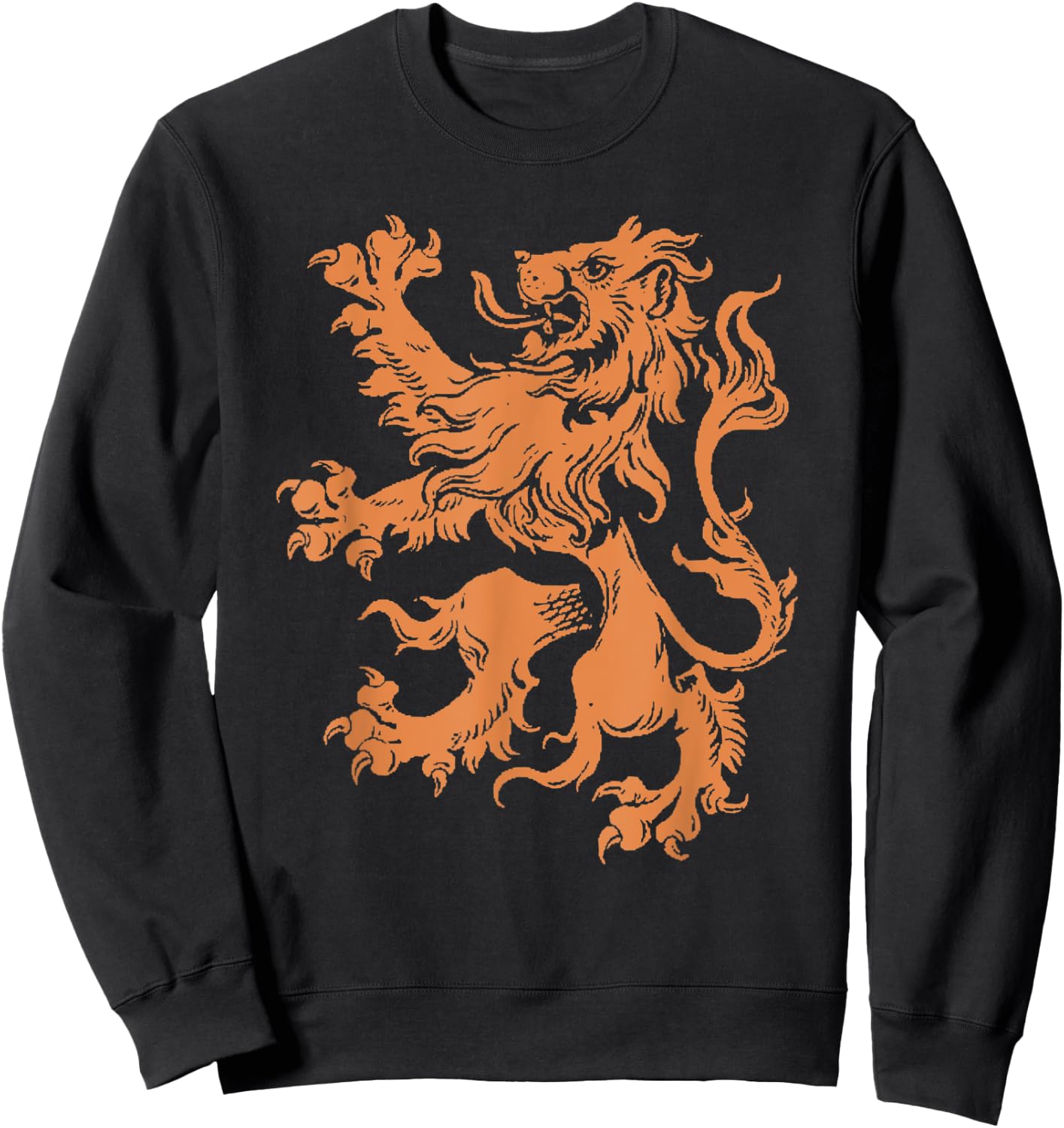 RAMPANT LION | Holland Crest | Dutch Lion Sweatshirt - Sweatshirt | Black