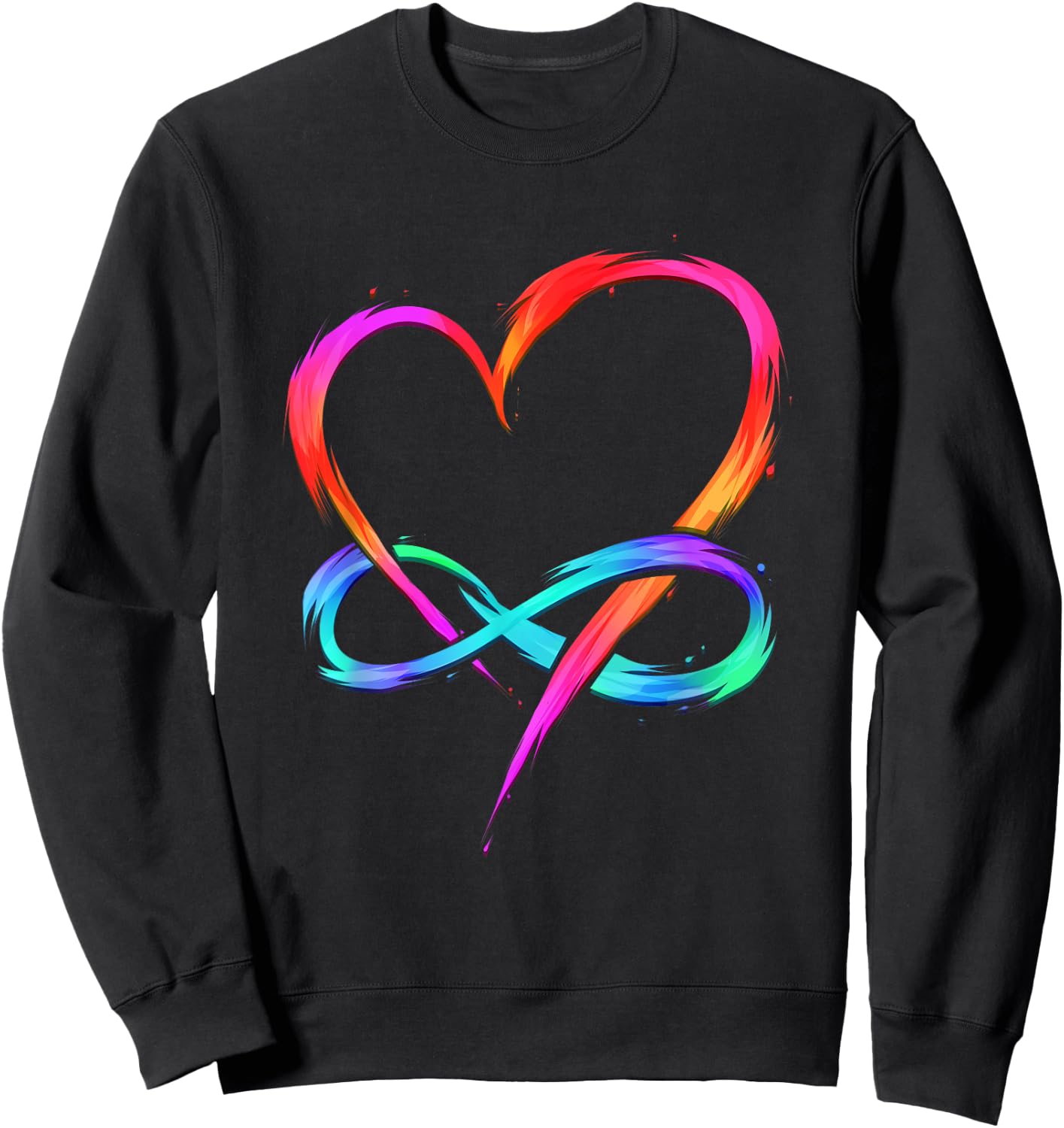 Polyamory - Infinity Heart - Polyamorie Love Heart Artwork Sweatshirt - Sweatshirt | Black