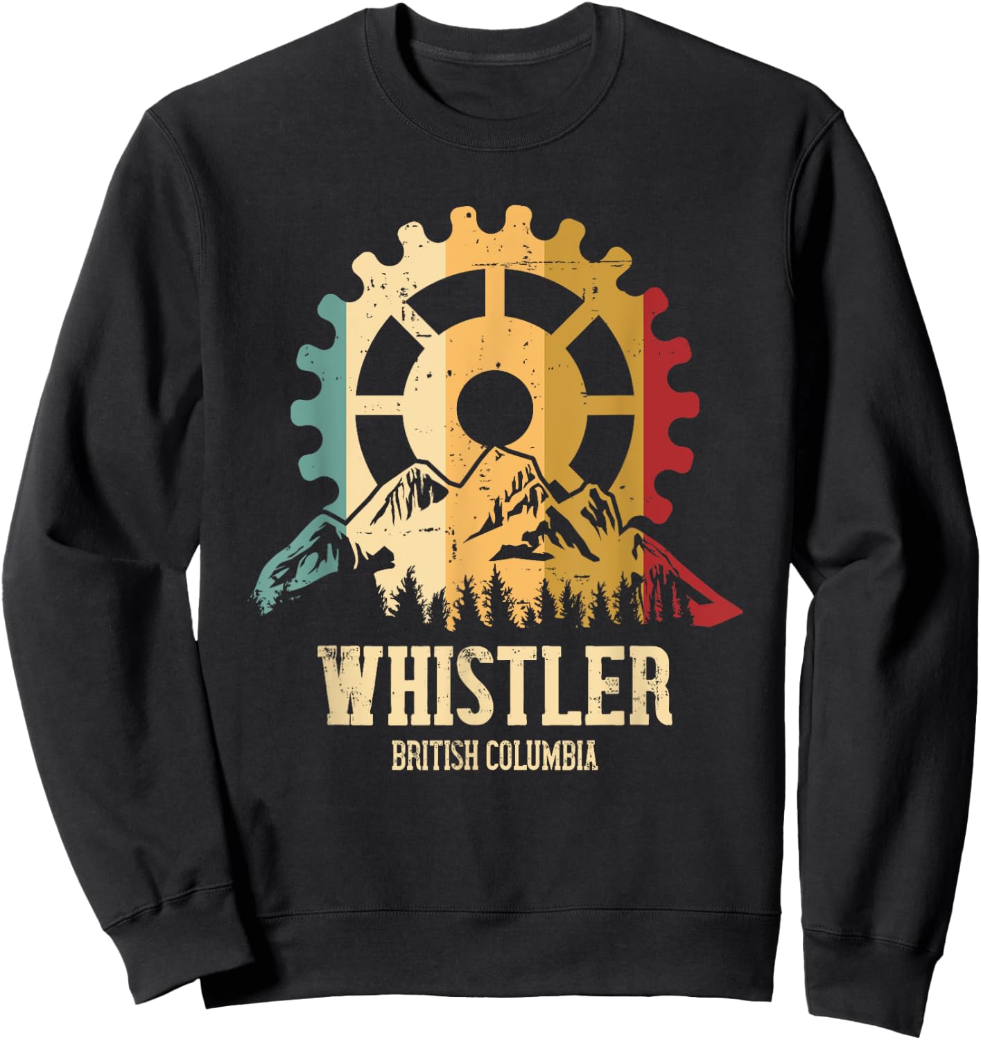 Mountain Biking Whistler British Columbia Sweatshirt - Sweatshirt | Black