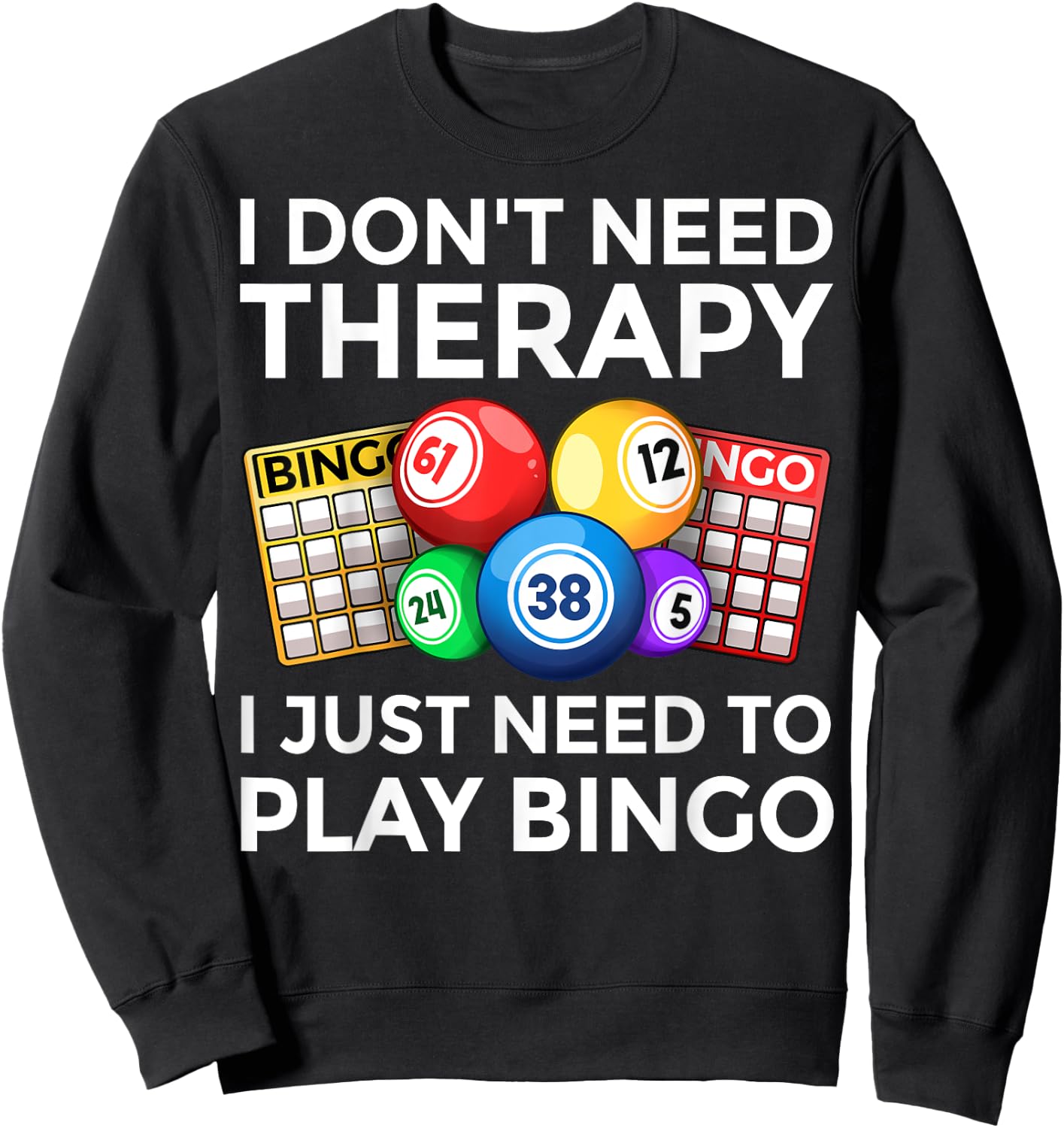Cute Bingo Design Women Casino Gambling Bingo Lovers Sweatshirt - Sweatshirt | Black