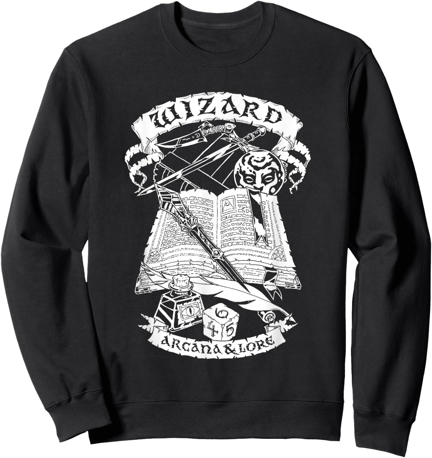 Fantasy Role-Playing Game (RPG) Wizard Sweatshirt - Sweatshirt | Black