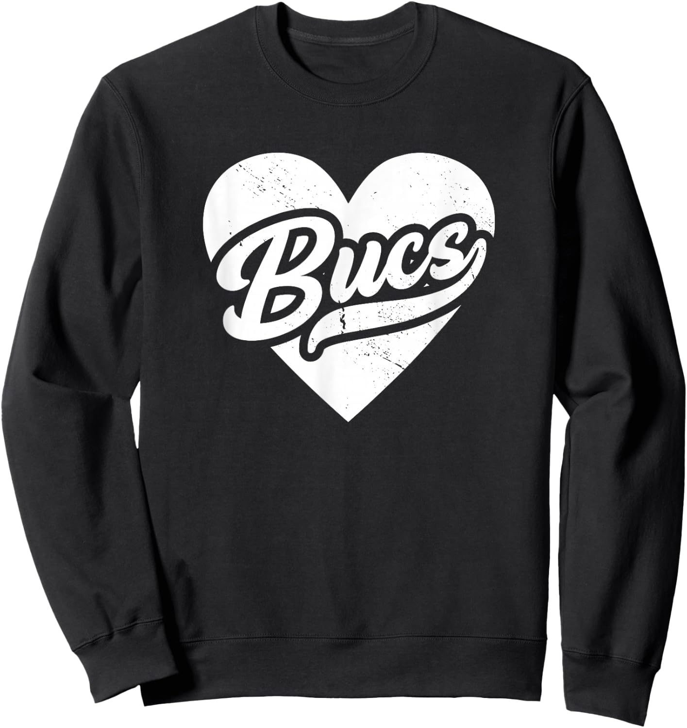 Vintage Buccaneers High School Spirit Go Buccaneers Love Sweatshirt - Sweatshirt | Black
