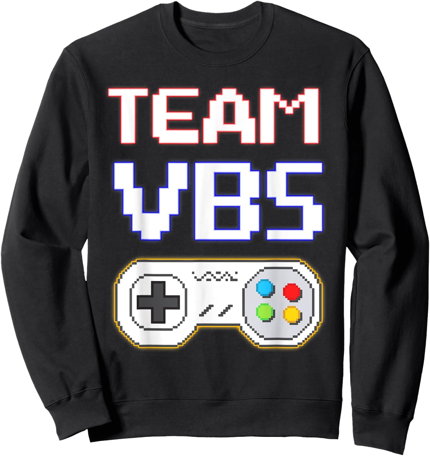 I Love VBS 2025 Team VBS Game Vacation Bible School Gamer Sweatshirt - Sweatshirt | Black