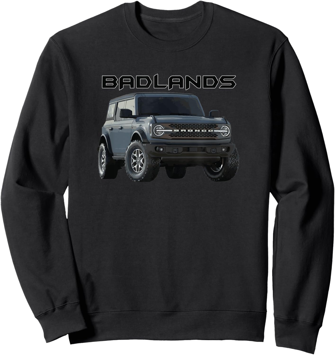 off-road vehicle SUV 4x4 badlands Sweatshirt - Sweatshirt | Black
