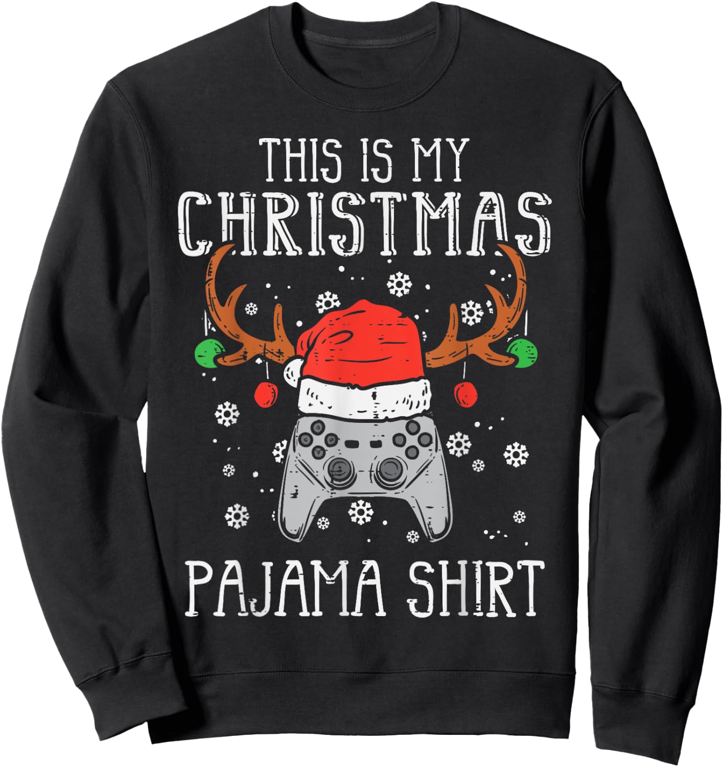 This Is My Christmas Shirt Gamer Xmas Boys Men Girls Youth Sweatshirt - Sweatshirt | Black