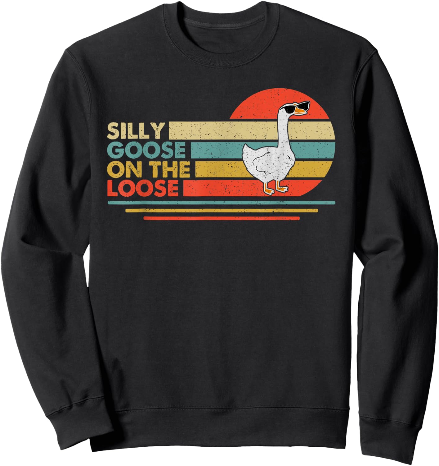 Silly Goose Shirt, Graphic Men, Funny Shirts Sweatshirt - Sweatshirt | Black