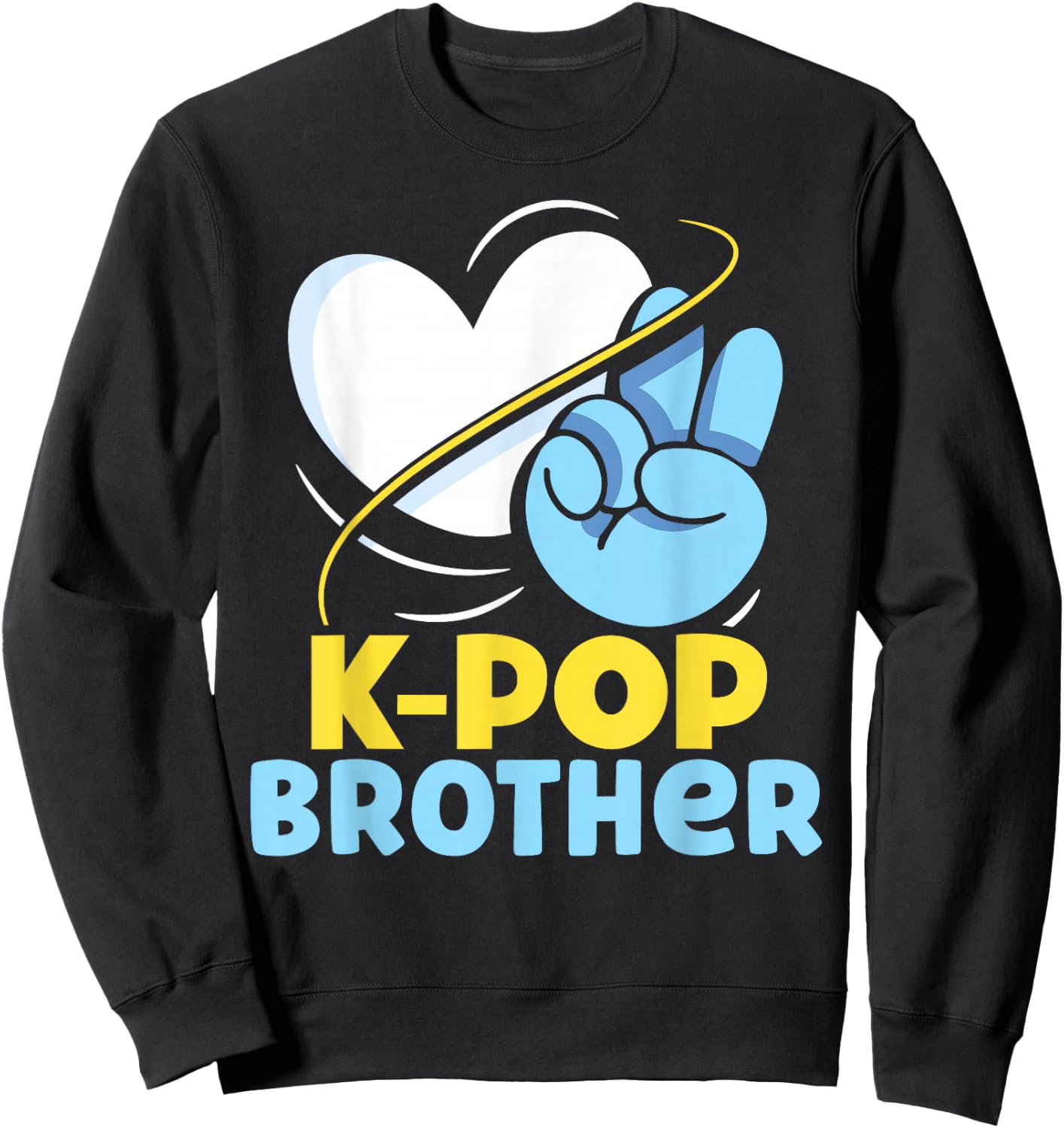 K-POP Brother Korean Cute K-Pop Music Lover Sweatshirt - Sweatshirt | Black