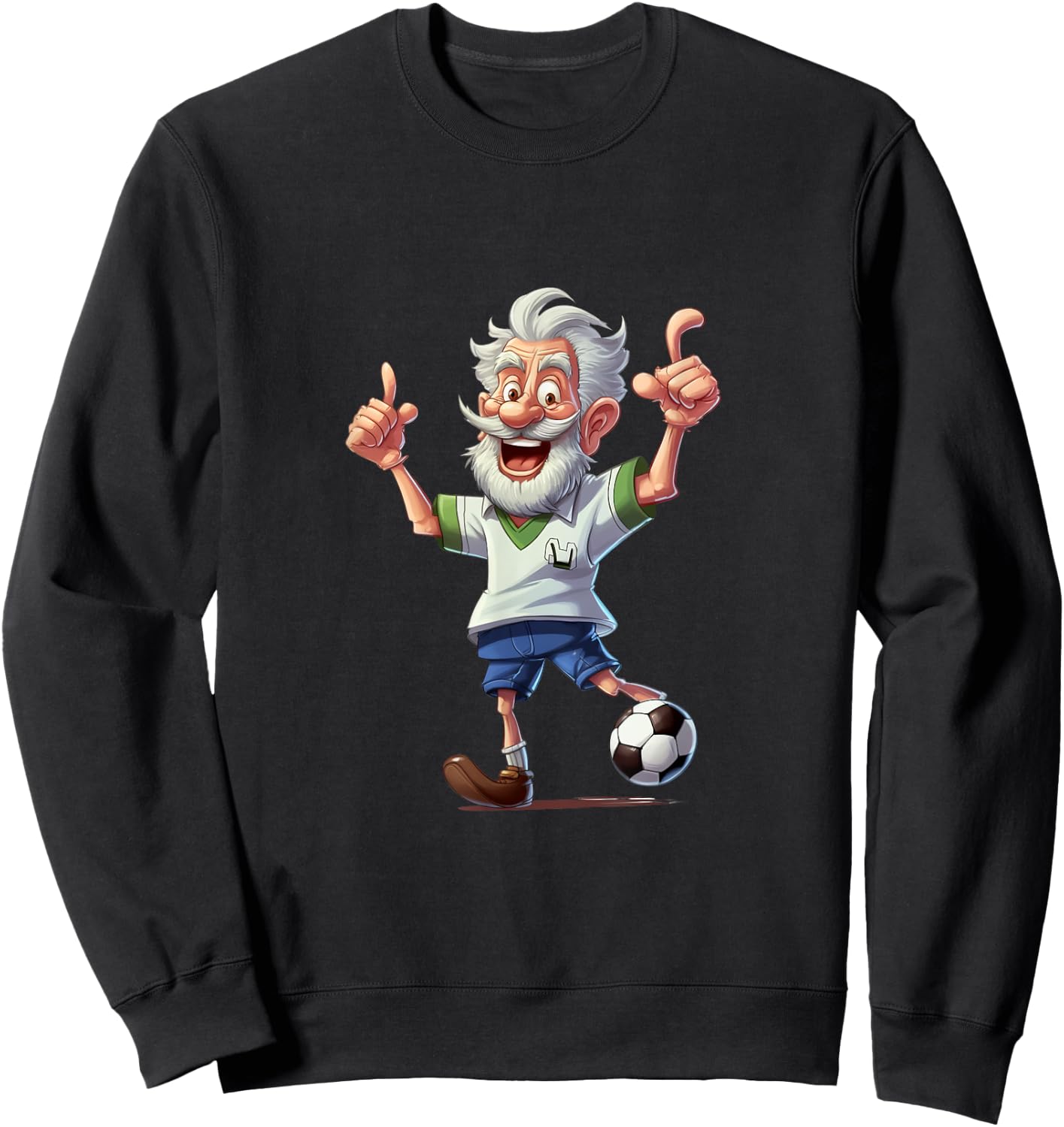 Soccer Grandpa Grandfather Soccer Football Fans Anime Kawaii Sweatshirt - Sweatshirt | Black
