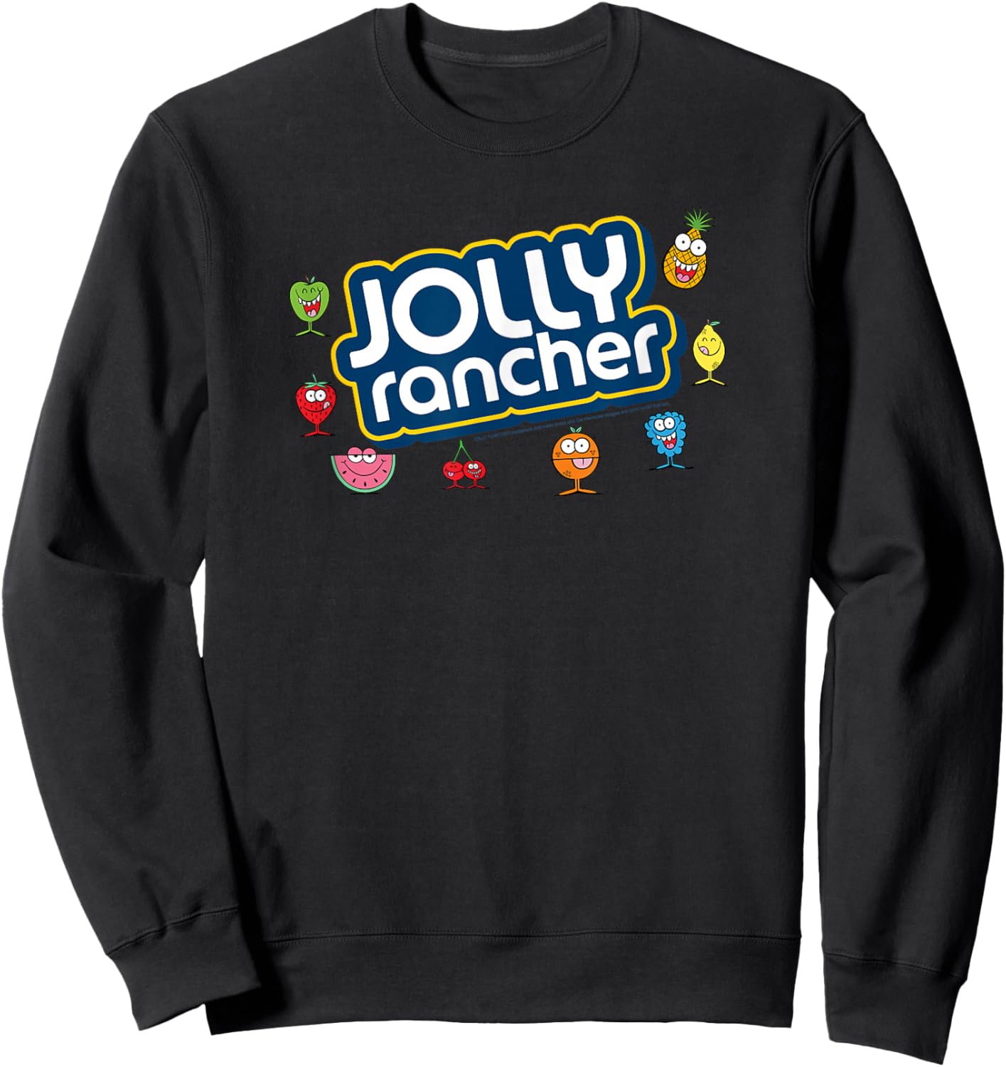 Jolly Rancher Fruits Gang Official Iconic Logo Sweatshirt - Sweatshirt | Black