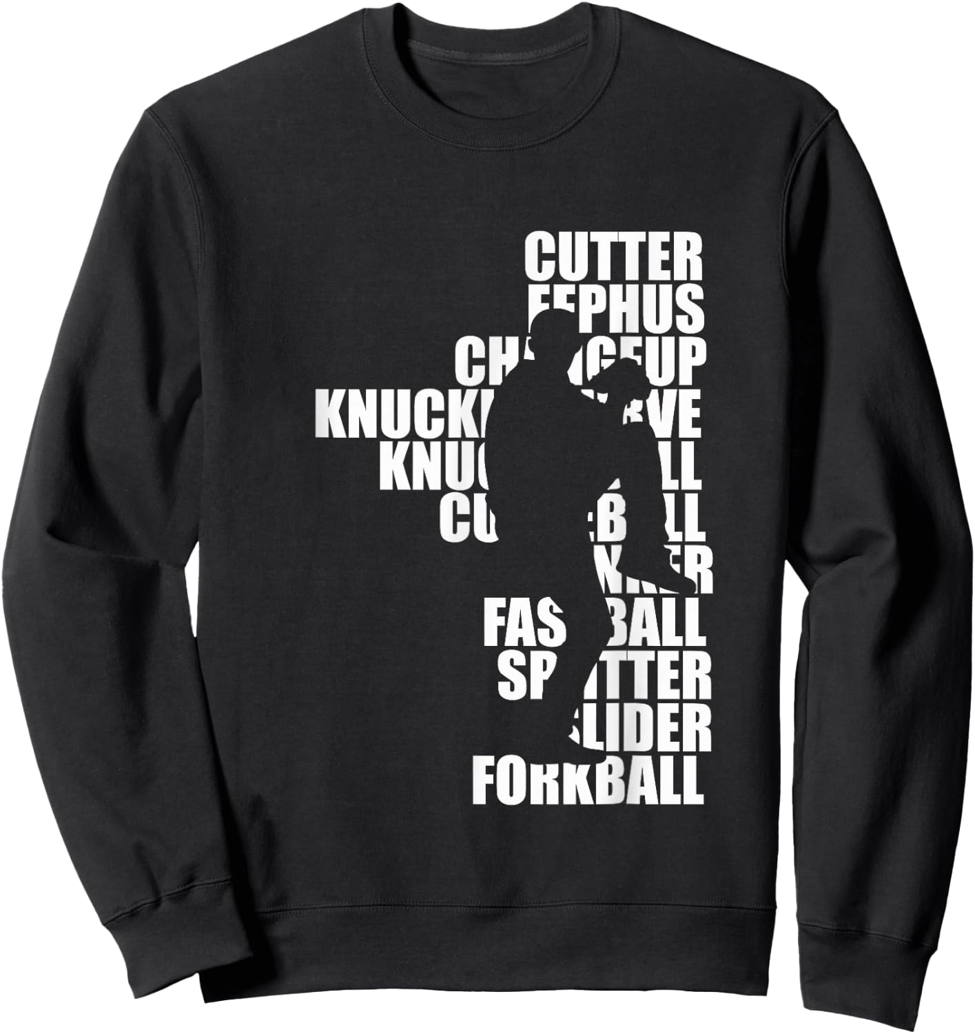 Pitcher Baseball Apparel - Baseball Sweatshirt - Sweatshirt | Black