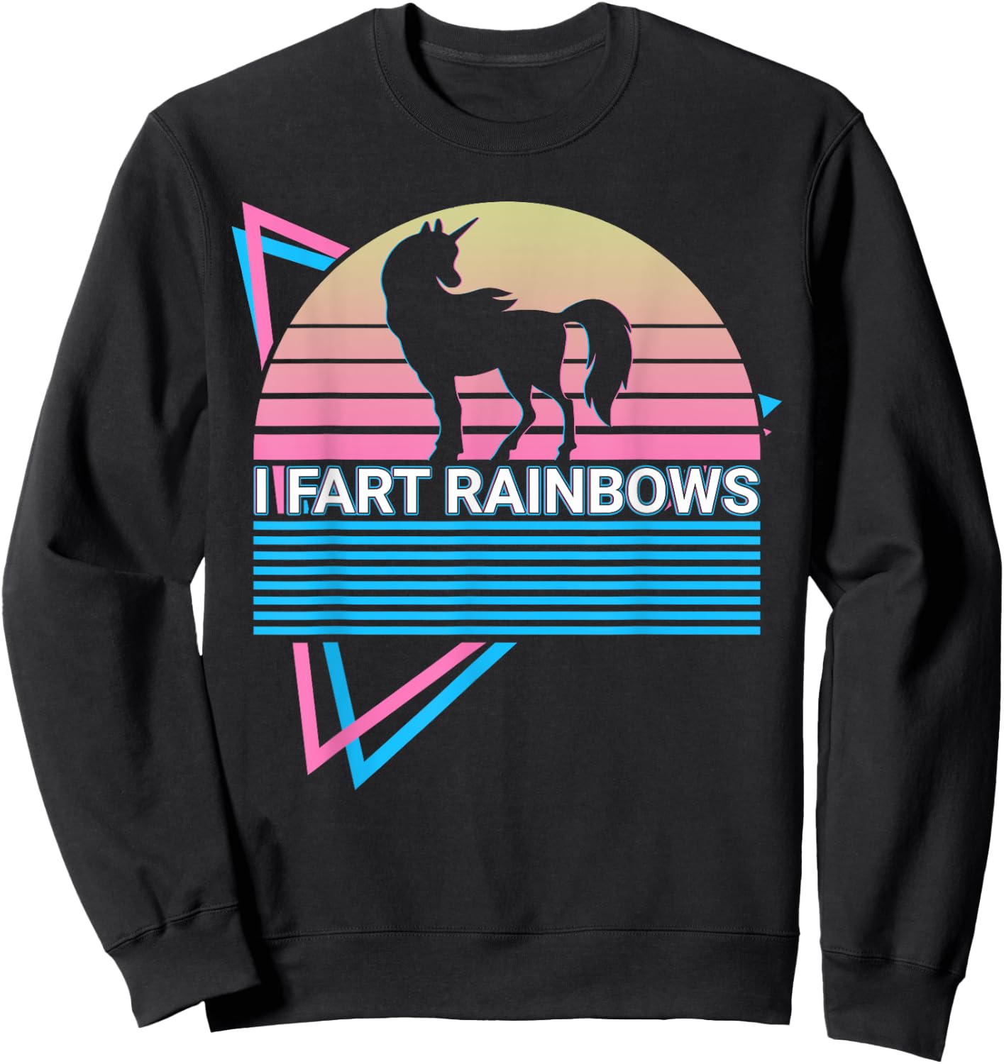 Unicorn I Fart Rainbows Sweatshirt - Sweatshirt | Black
