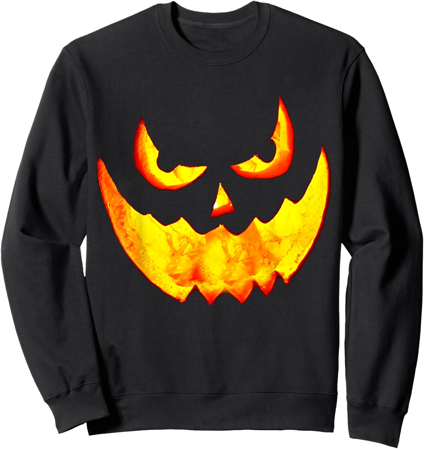 Jack O Lantern Scary Pumpkin Halloween Costume Sweatshirt - Sweatshirt | Black