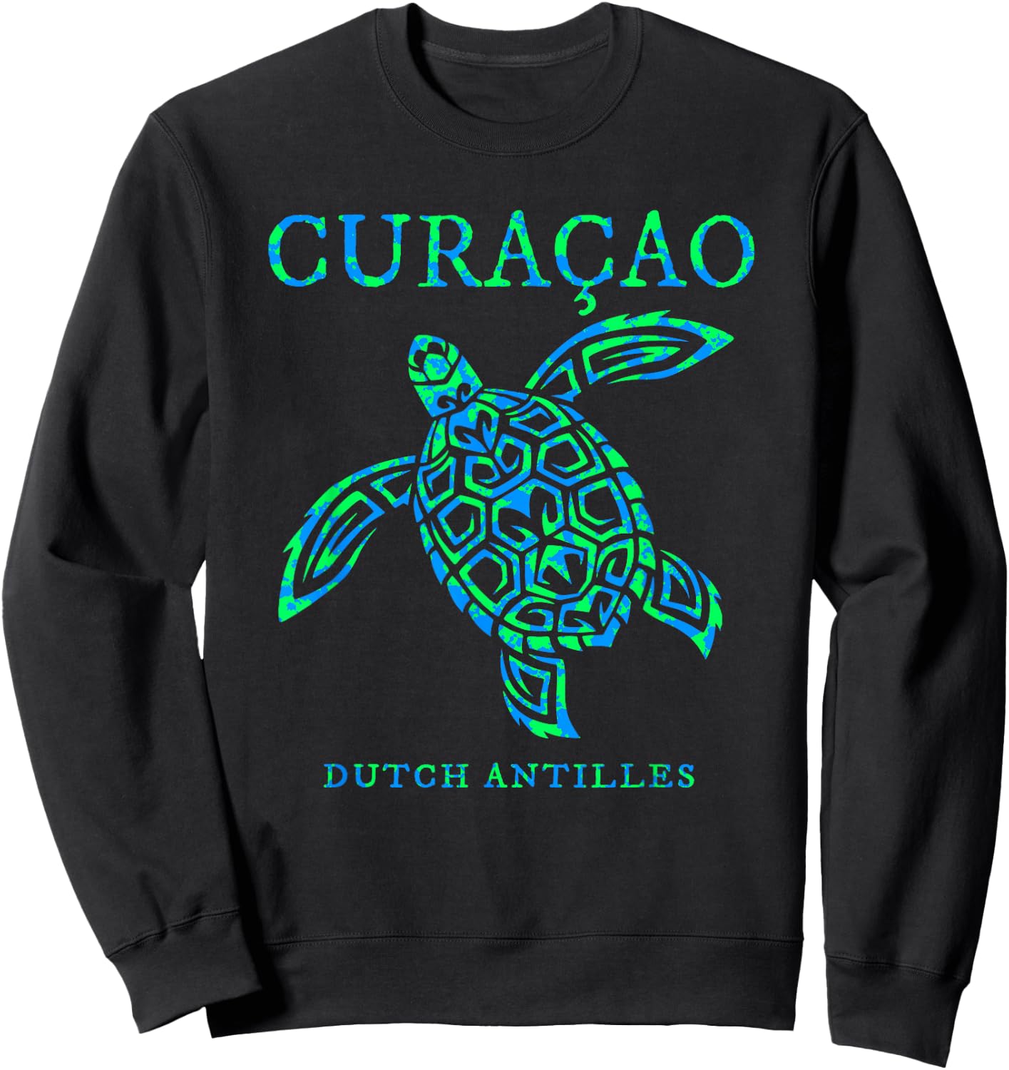 Curacao Sea Turtle Boys Girls Toddler Vacation Souvenir Sweatshirt - Sweatshirt | Black