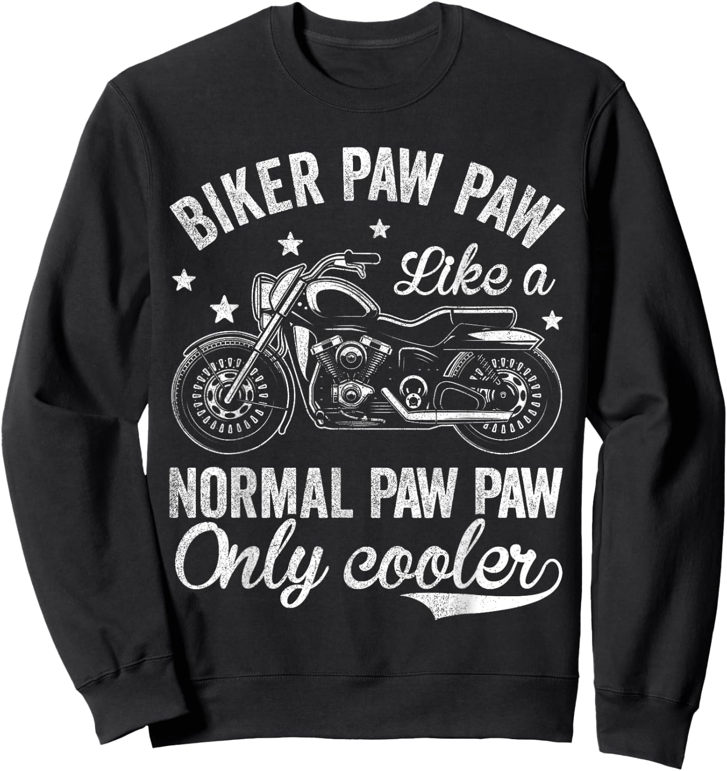 Vintage Motorcycle Shirts , Bike Riders Biker Paw Paw Sweatshirt - Sweatshirt | Black