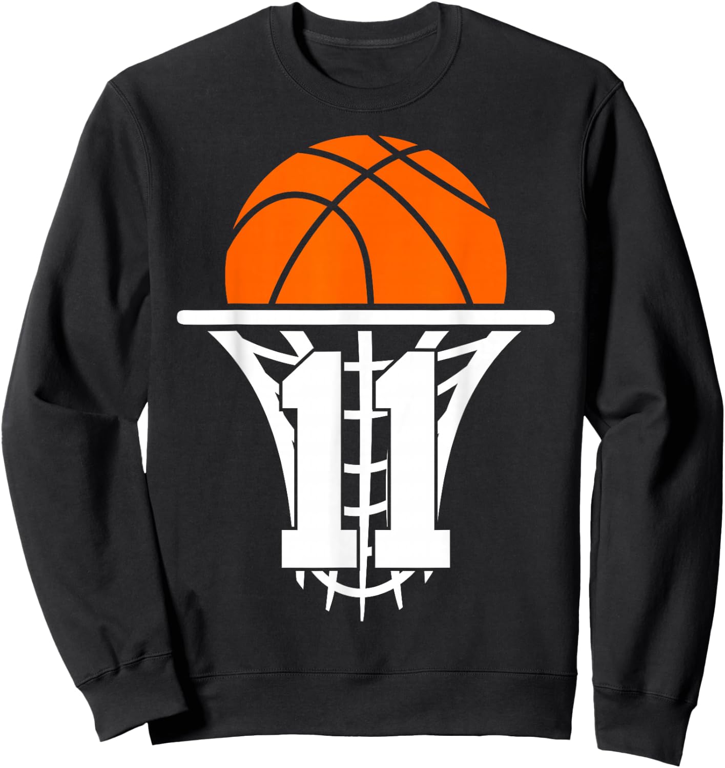 11 Years Basketball 11th Birthday Sweatshirt - Sweatshirt | Black