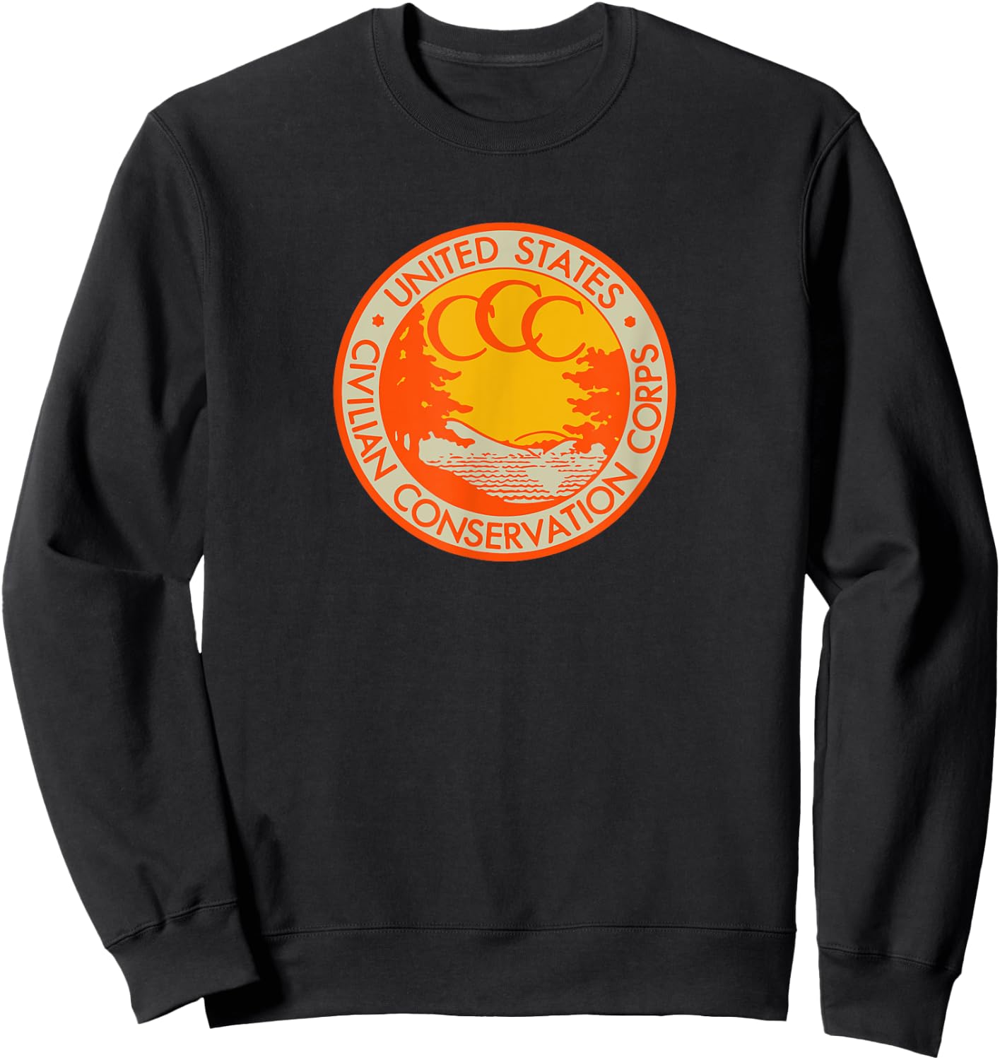 Civilian Conservation Corps CCC Logo Retro Outdoors 1930s Sweatshirt - Sweatshirt | Black