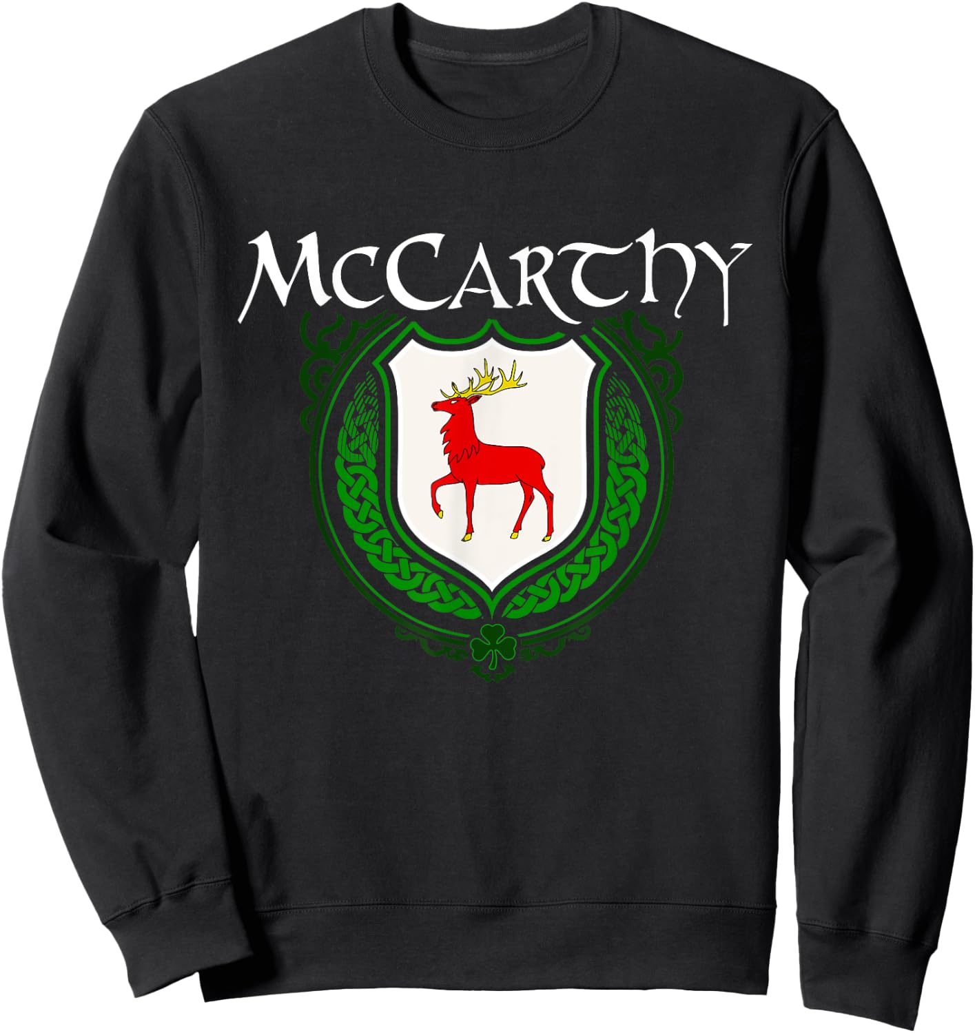 McCarthy Surname Irish Clan Tartan Badge Ireland Sweatshirt - Sweatshirt | Black