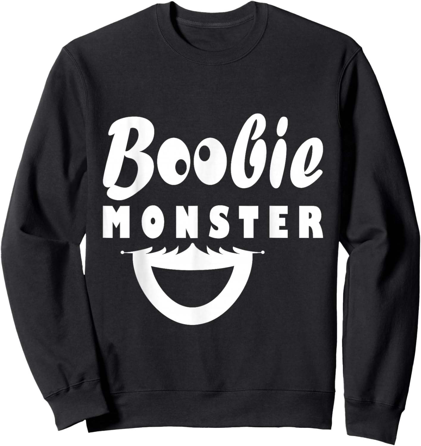Boobie Monster Breast Feeding Funny Design Sweatshirt - Sweatshirt | Black