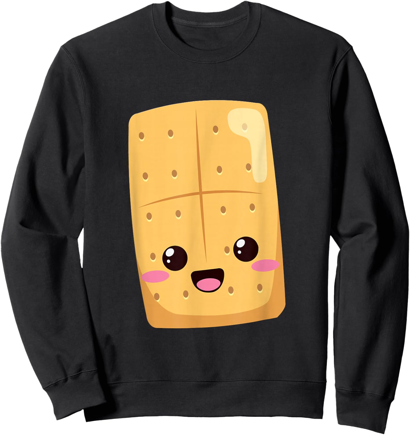 Kawaii Halloween Group Costume Party S'Mores Graham Cracker Sweatshirt - Sweatshirt | Black