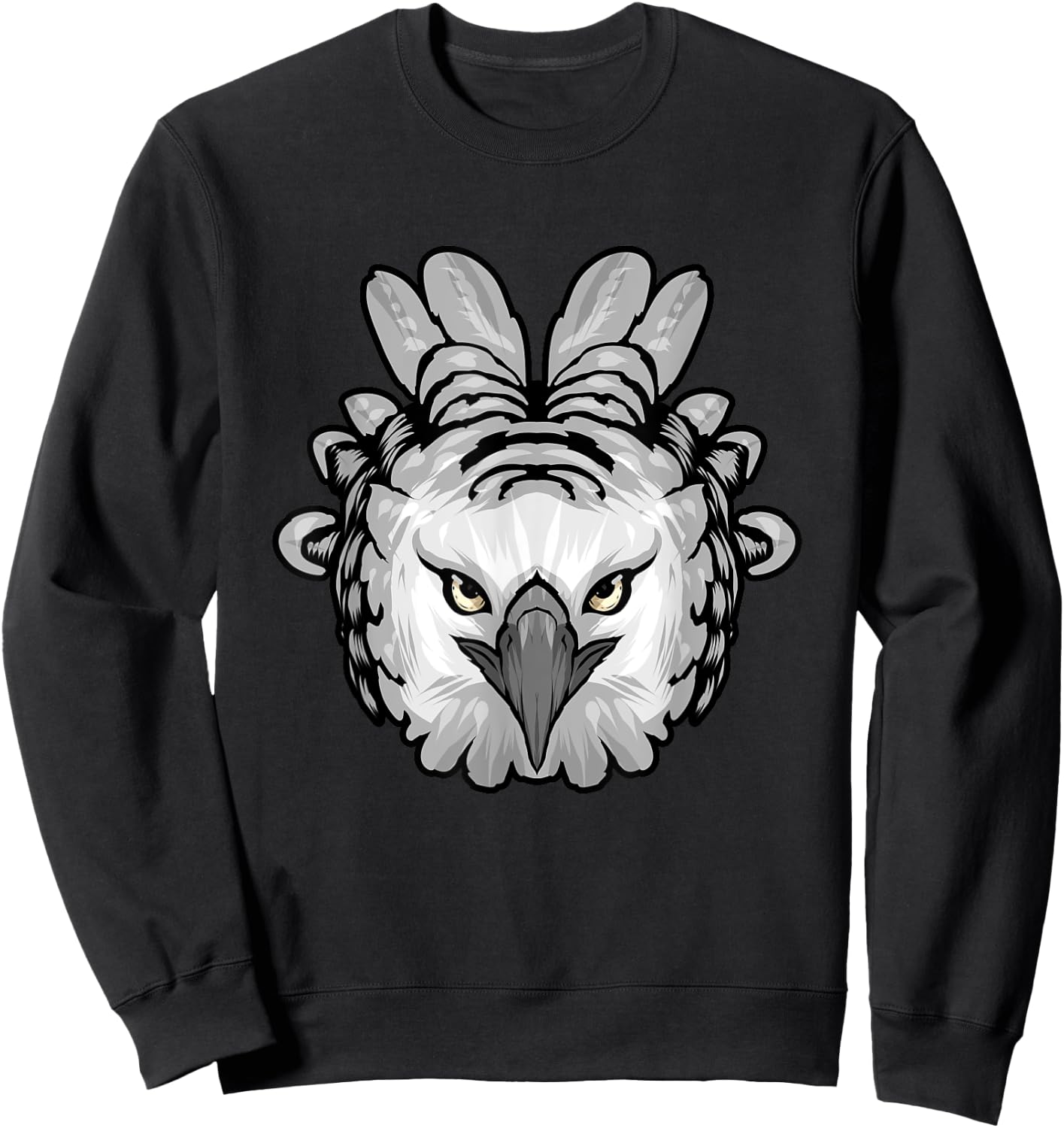 Harpy Eagle Head Raptor Birds Bird Lover Harpy Eagle Sweatshirt - Sweatshirt | Black